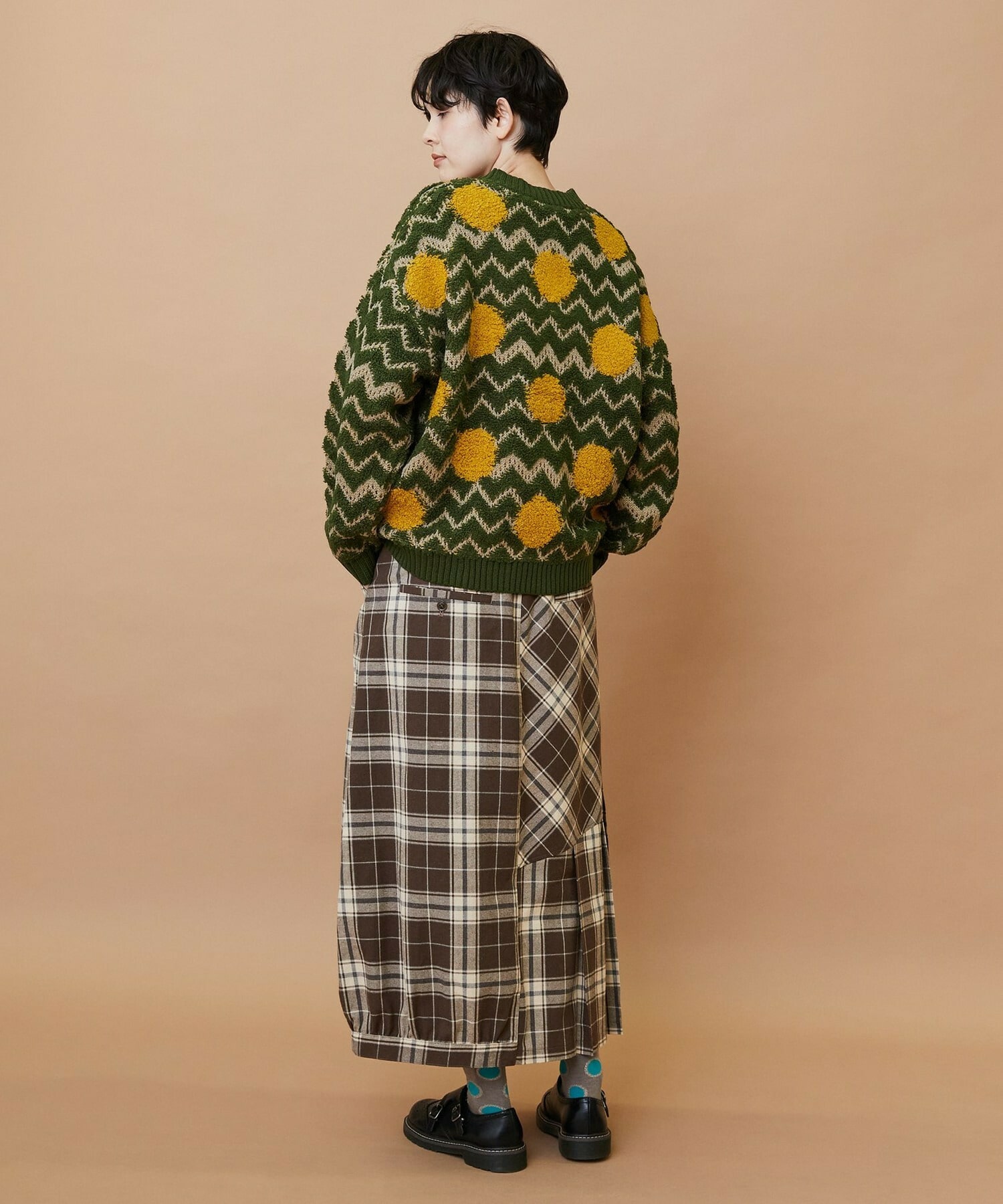 【FRAPBOIS】ウェーブドット ジャガードニット 詳細画像 グレー 9