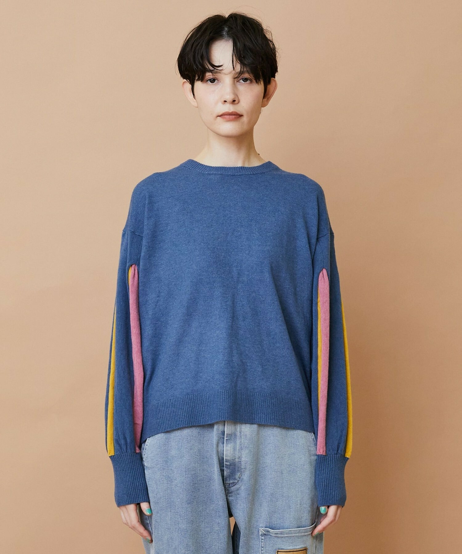 【FRAPBOIS】ボックスニット 詳細画像 ブルー 1