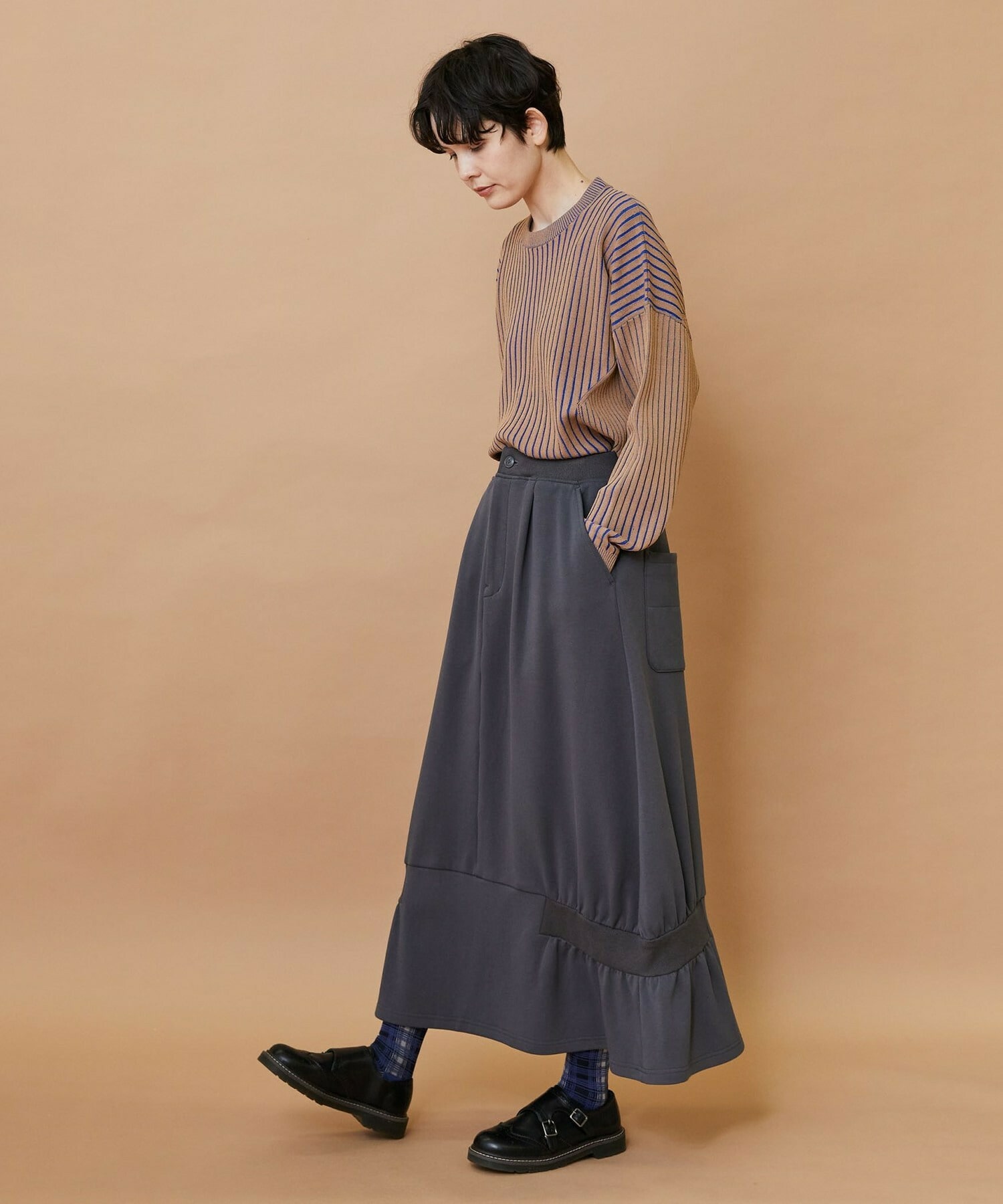 【FRAPBOIS】プレーティンニット プルオーバー 詳細画像 チャコールグレー 10