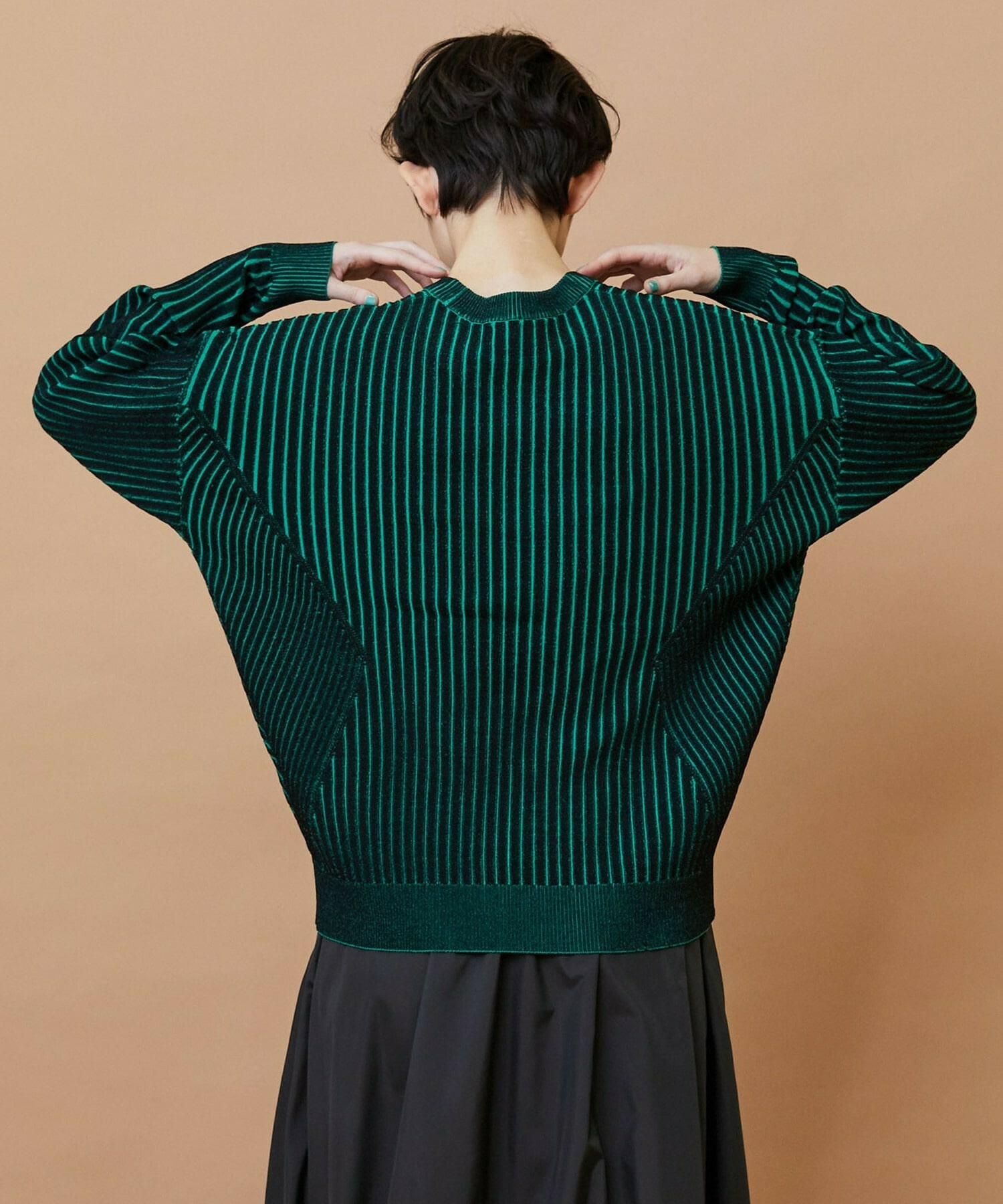 【FRAPBOIS】プレーティンニット プルオーバー 詳細画像 チャコールグレー 14