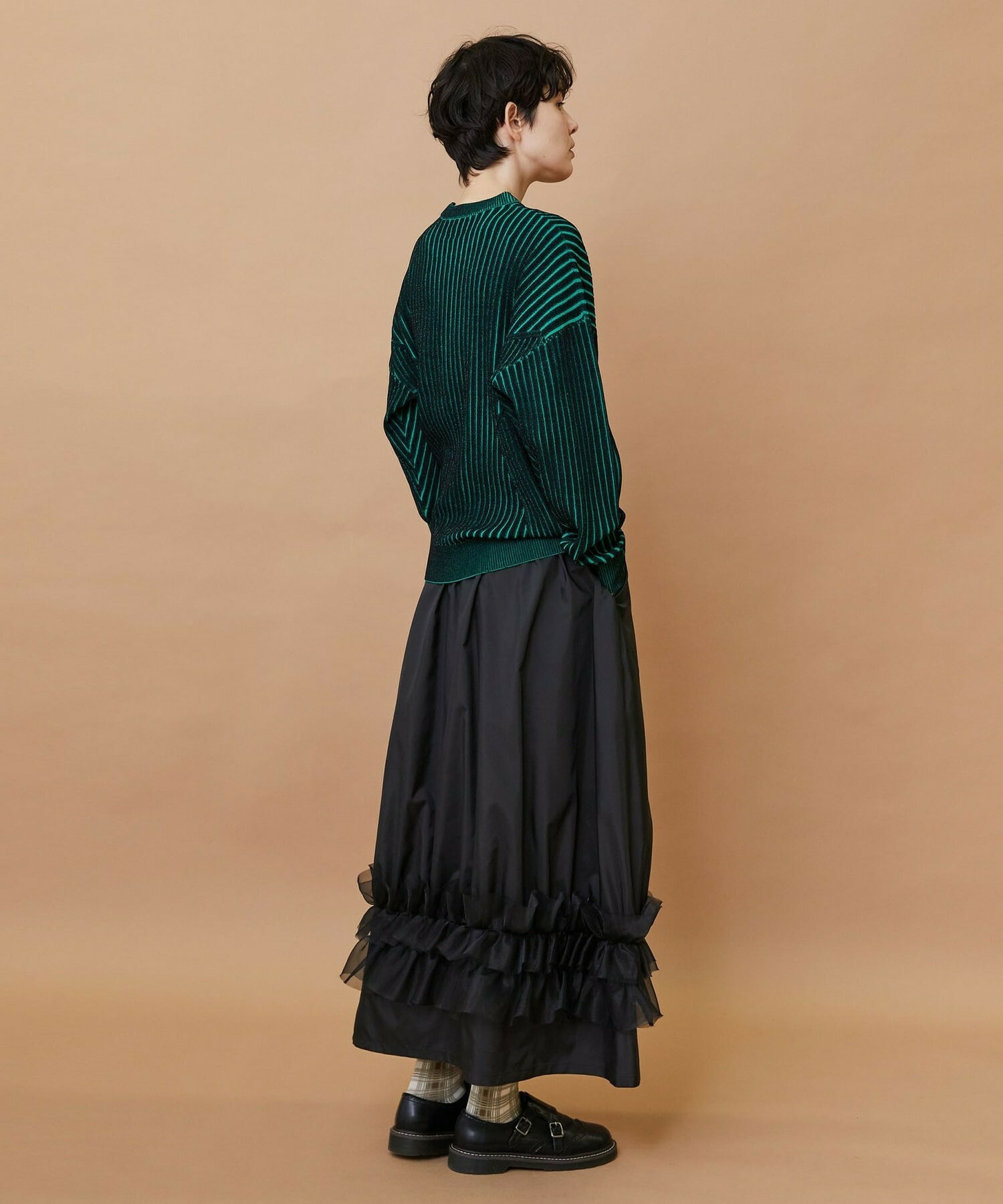 【FRAPBOIS】プレーティンニット プルオーバー 詳細画像 チャコールグレー 18