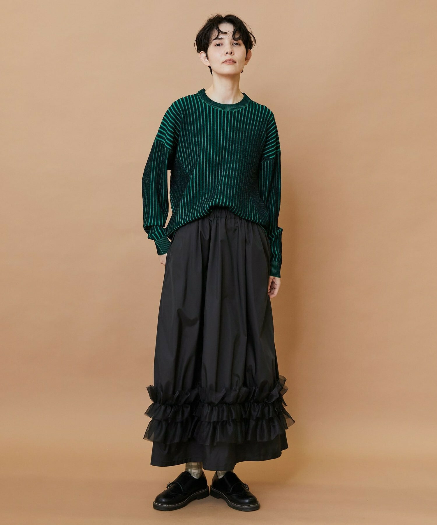 【FRAPBOIS】プレーティンニット プルオーバー 詳細画像 チャコールグレー 19