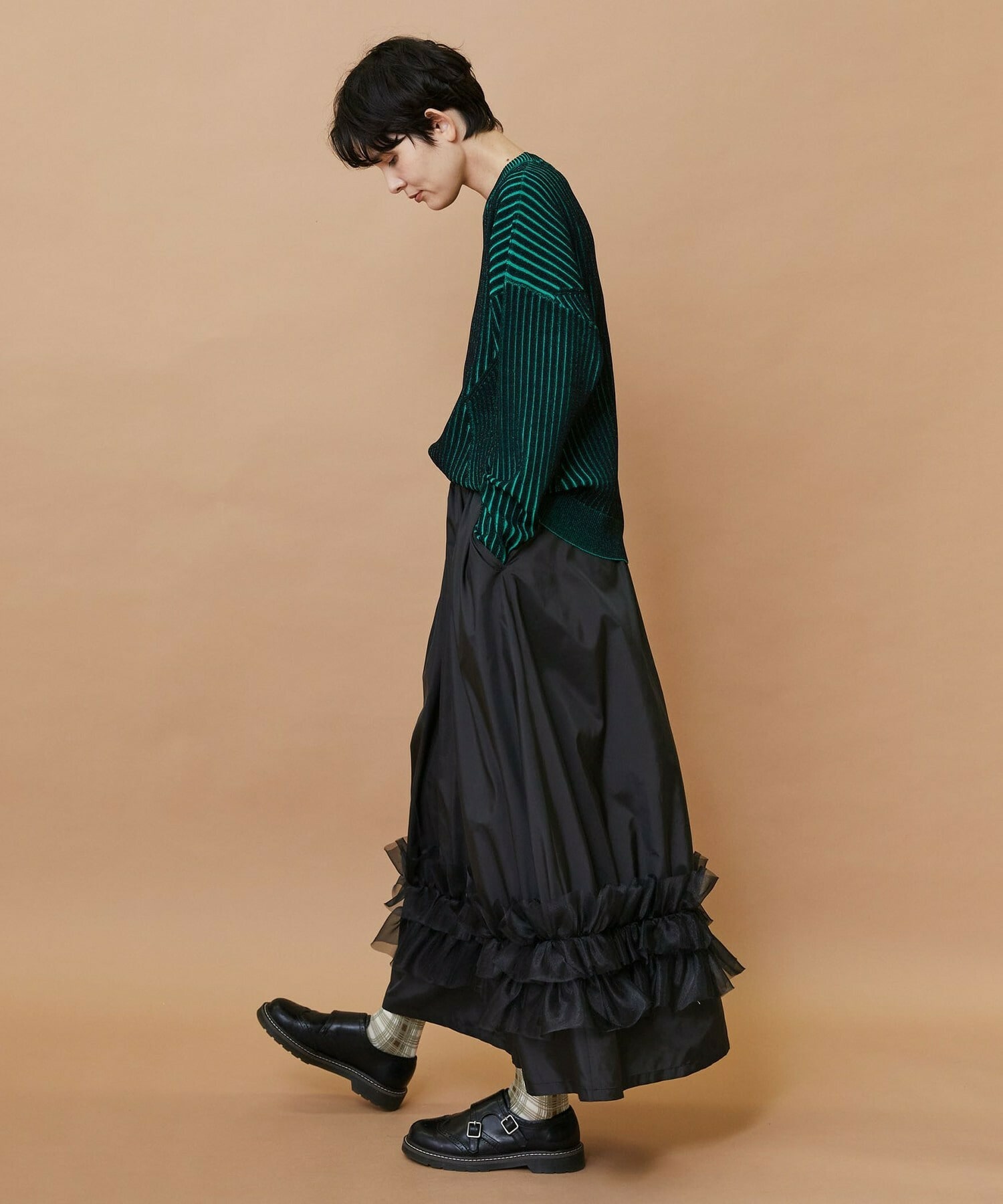 【FRAPBOIS】プレーティンニット プルオーバー 詳細画像 チャコールグレー 20