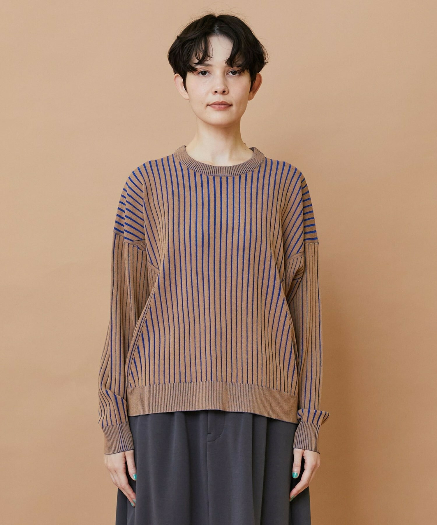 【FRAPBOIS】プレーティンニット プルオーバー 詳細画像 ベージュ 1