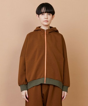 【FRAPBOIS】ライトスウェット ジップアップパーカー 詳細画像 ブラウン 1
