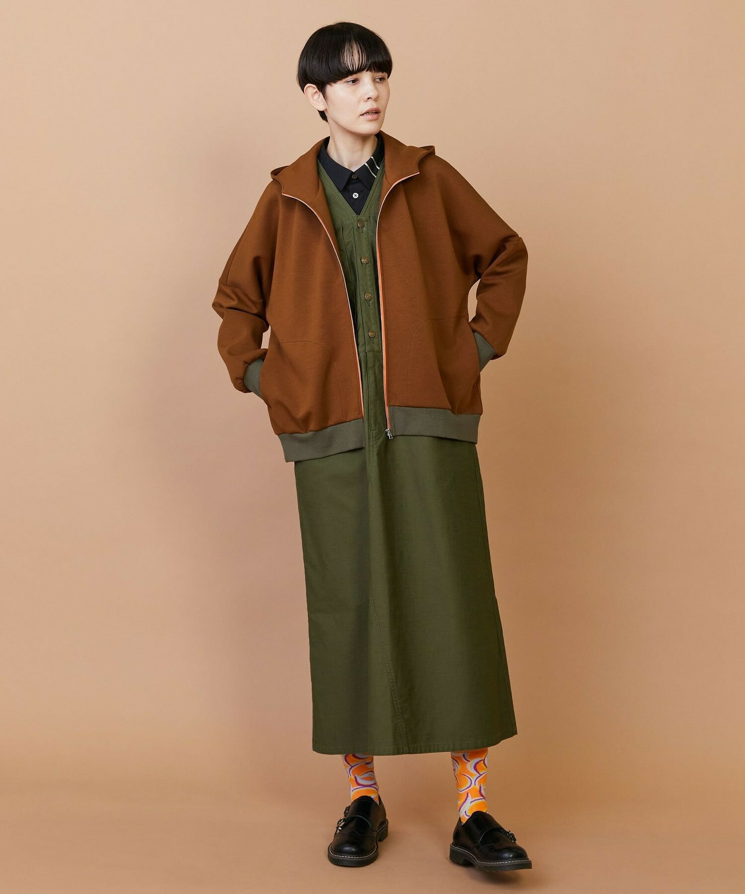 【FRAPBOIS】ライトスウェット ジップアップパーカー 詳細画像 ネイビー 11