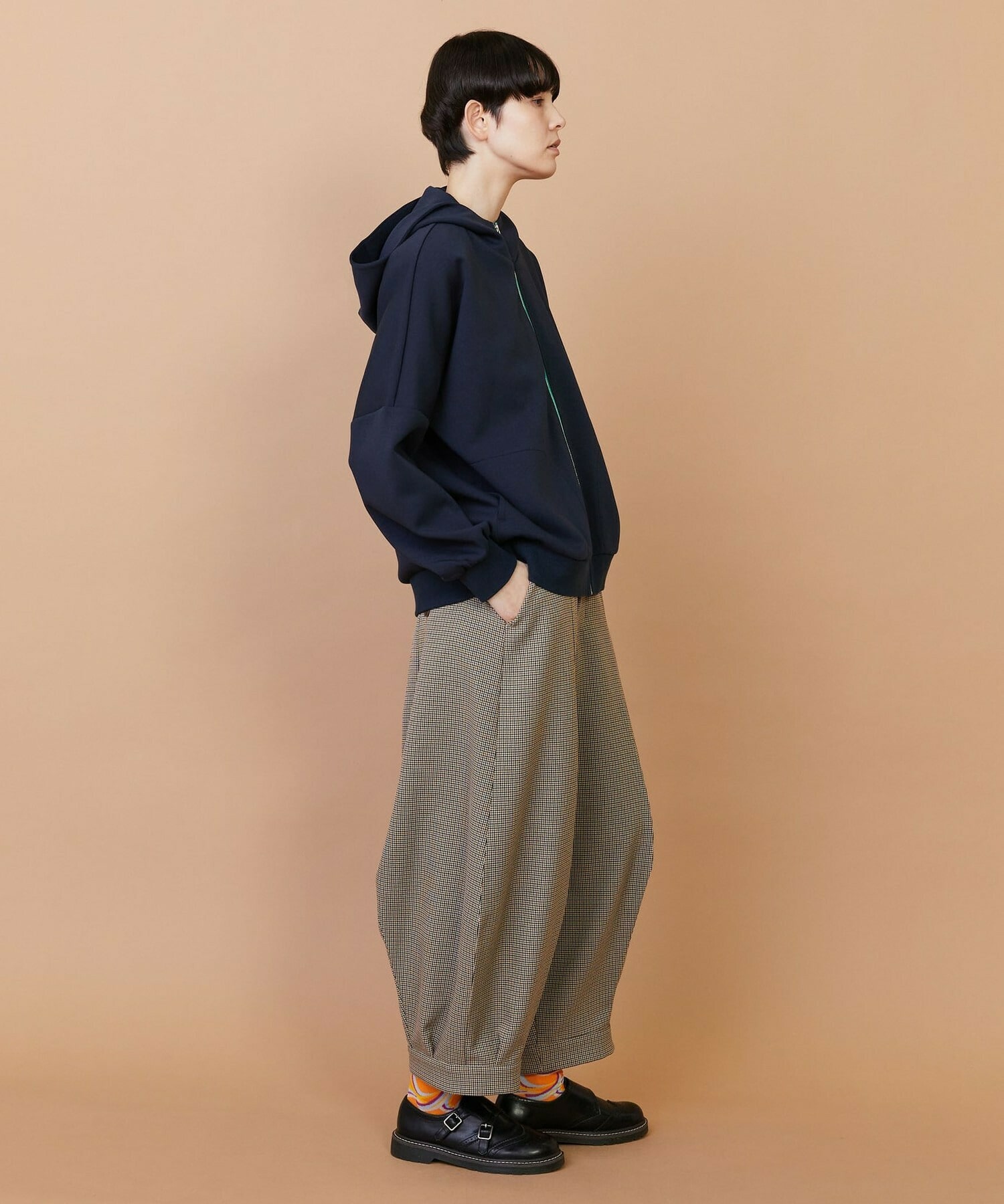 【FRAPBOIS】ライトスウェット ジップアップパーカー 詳細画像 ネイビー 19