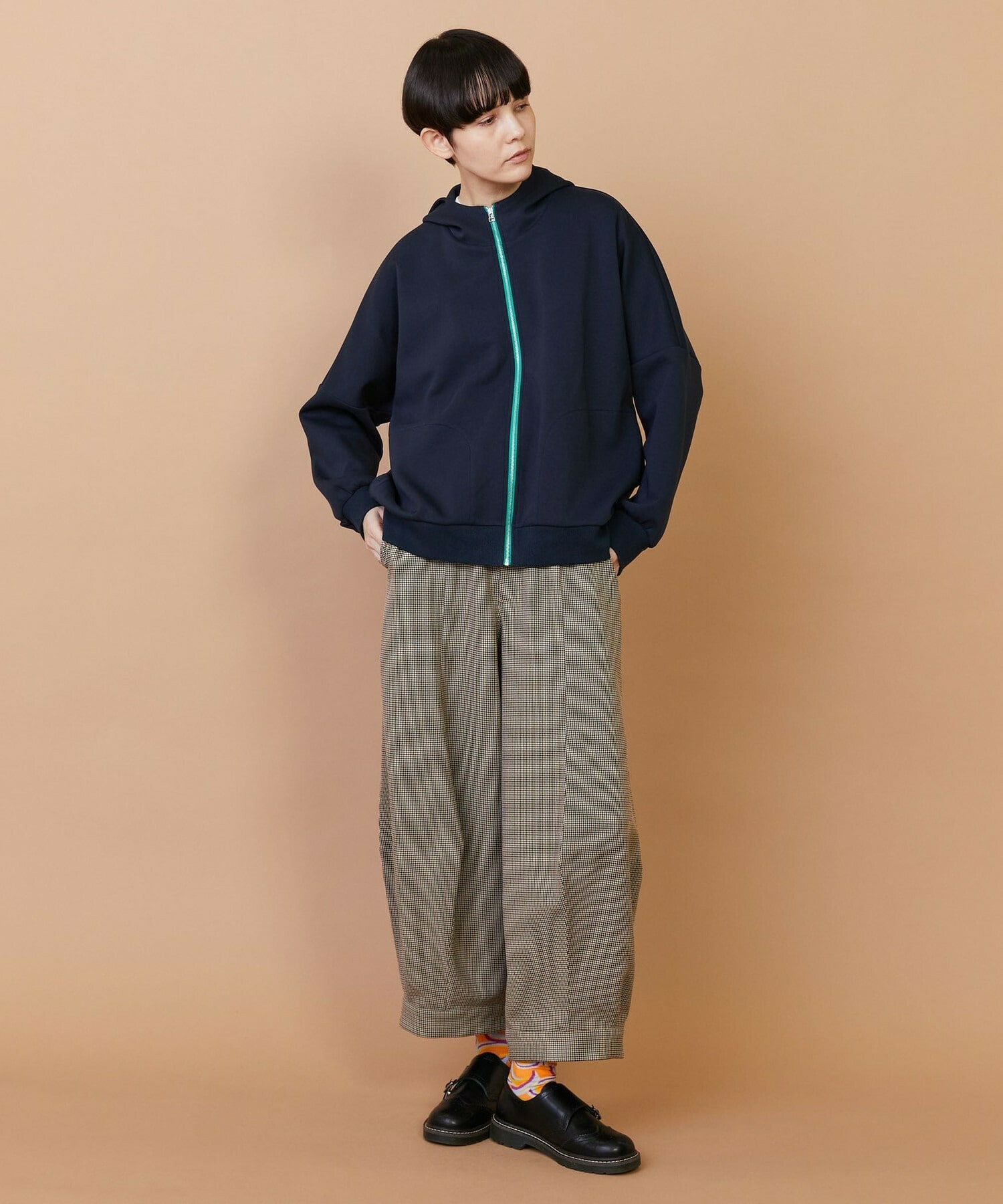 【FRAPBOIS】ライトスウェット ジップアップパーカー 詳細画像 ネイビー 20