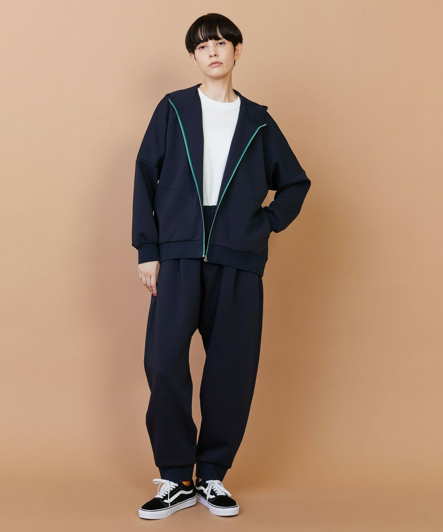 【FRAPBOIS】ライトスウェット ジップアップパーカー 詳細画像 ネイビー 21