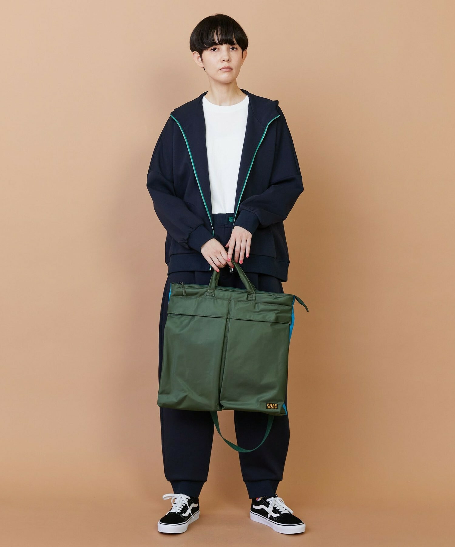 【FRAPBOIS】ライトスウェット ジップアップパーカー 詳細画像 ネイビー 22