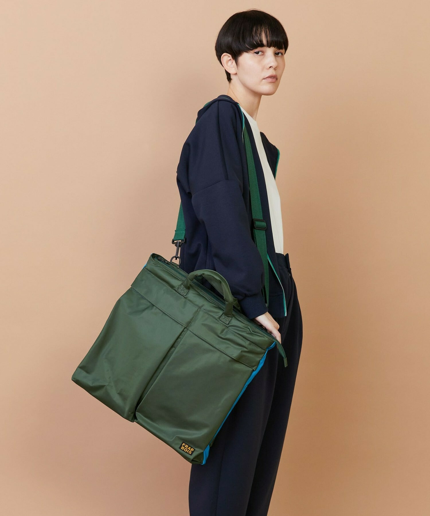 【FRAPBOIS】ライトスウェット ジップアップパーカー 詳細画像 ネイビー 23