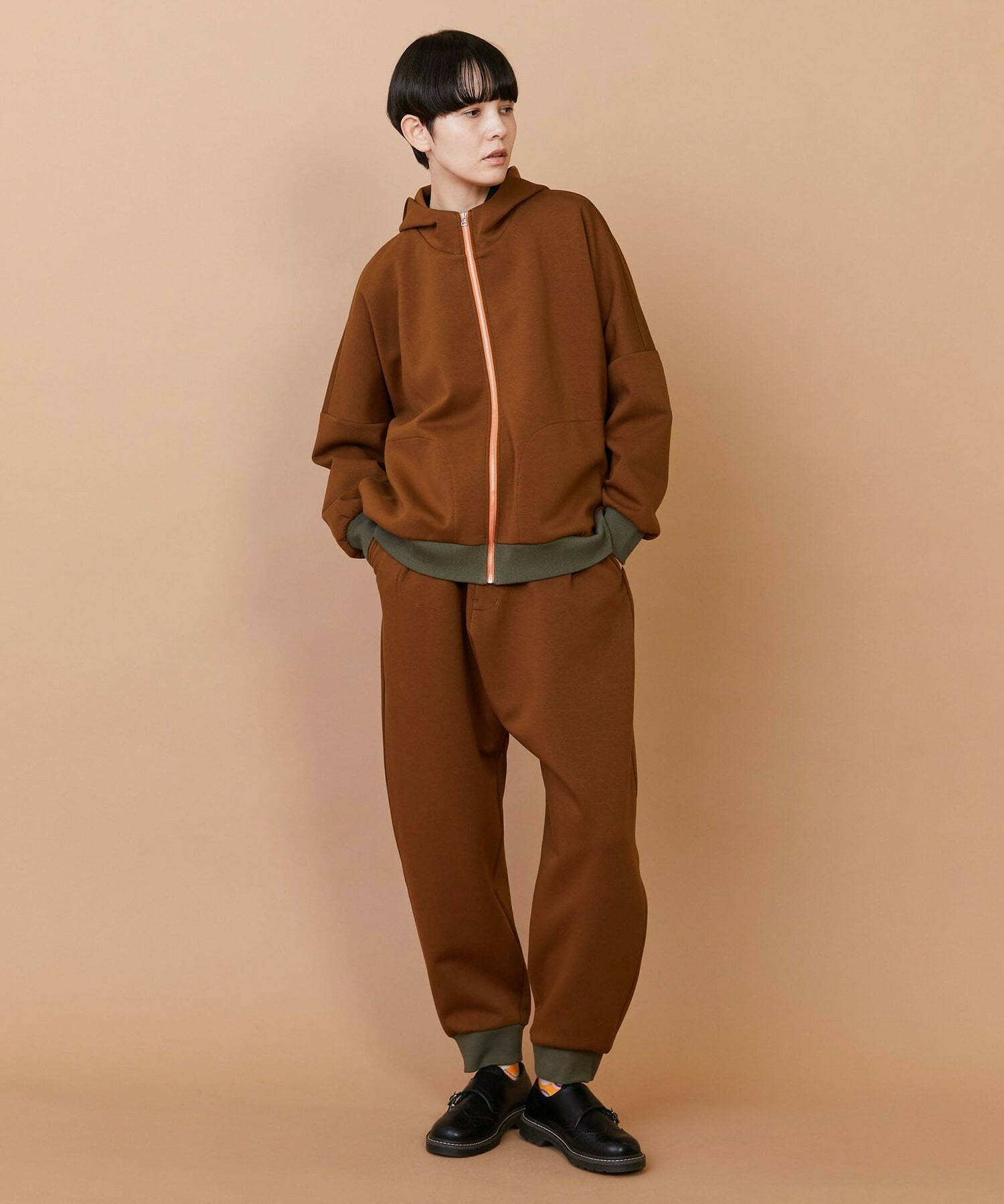 【FRAPBOIS】ライトスウェット ジップアップパーカー 詳細画像 ネイビー 7