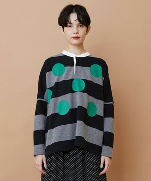 【FRAPBOIS】クルーボーダー カットソー 詳細画像 ブラック 1