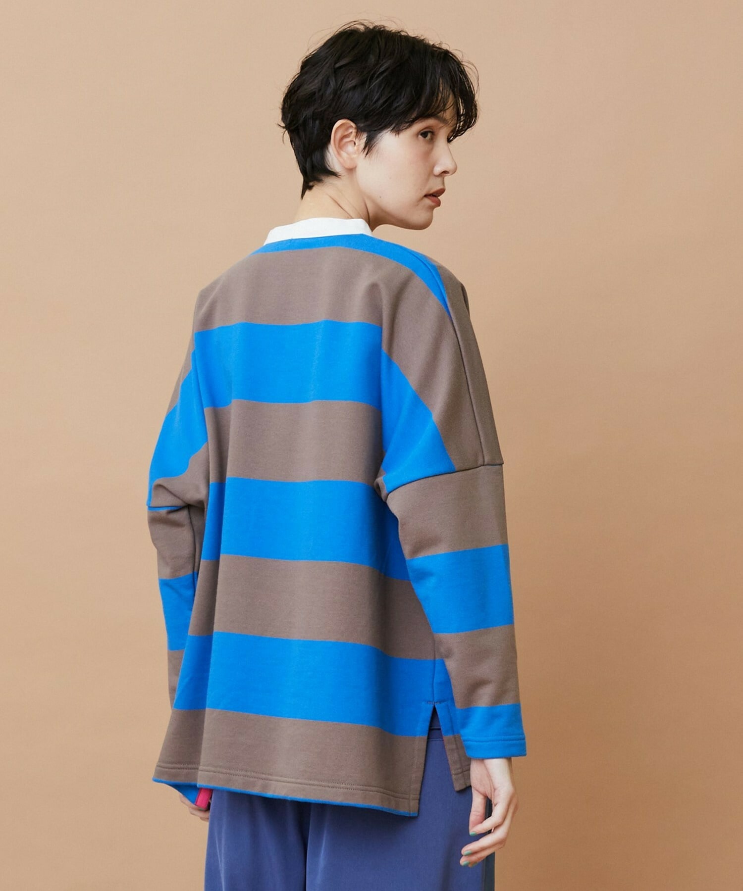 【FRAPBOIS】クルーボーダー カットソー 詳細画像 ブルー 11