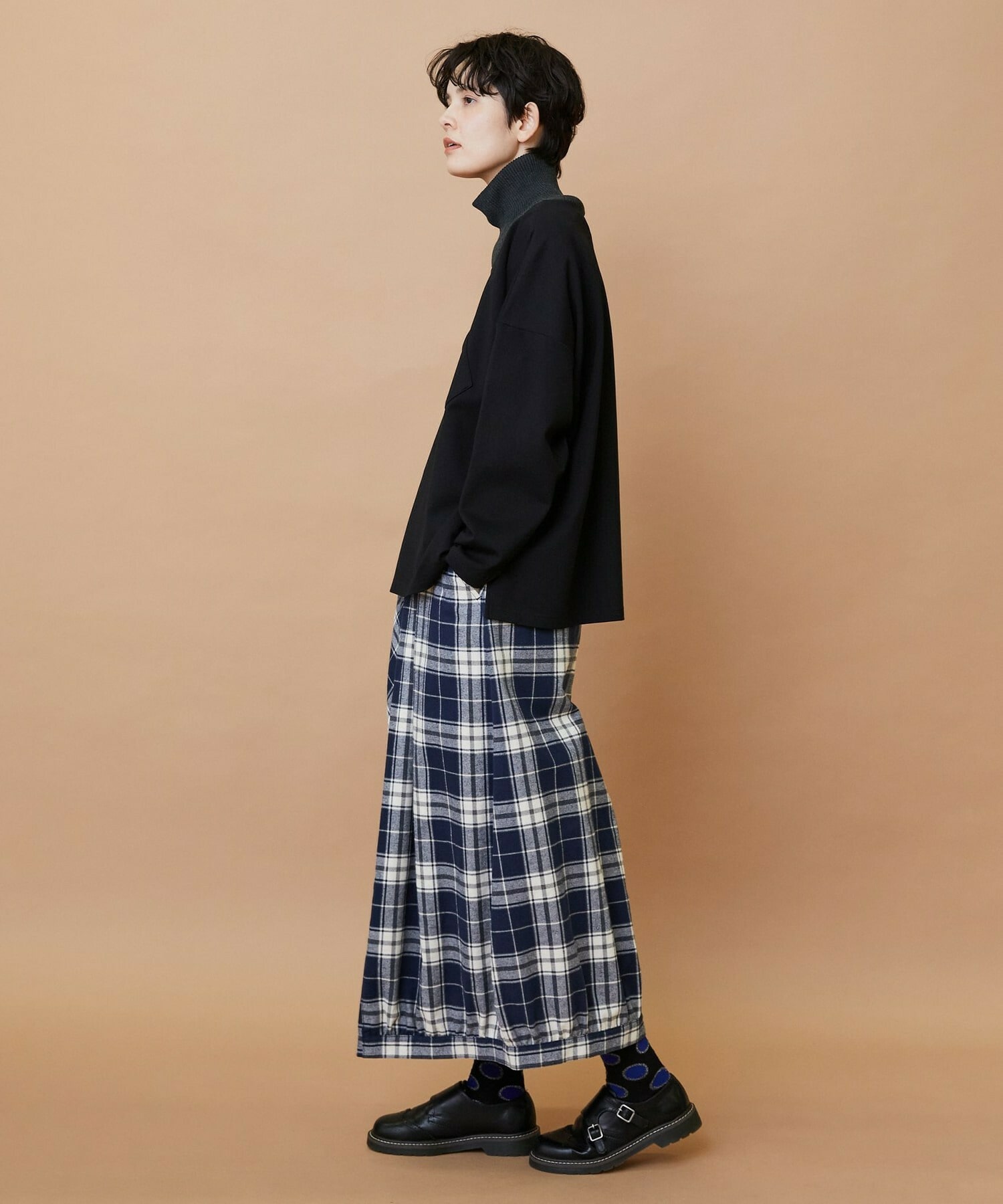 【FRAPBOIS】ロールネック カットソー 詳細画像 ブラック 18