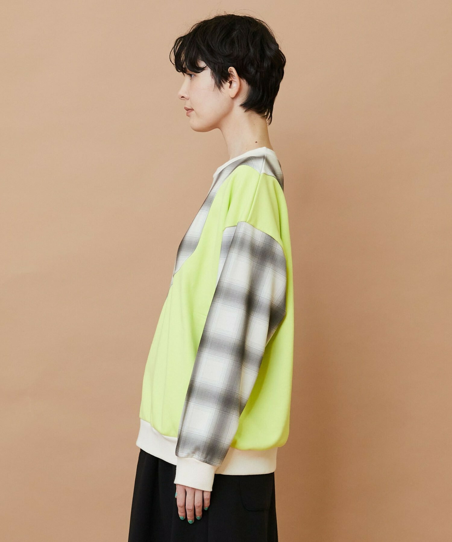 【FRAPBOIS】ハーフオンブレー スウェット 詳細画像 グリーン 1