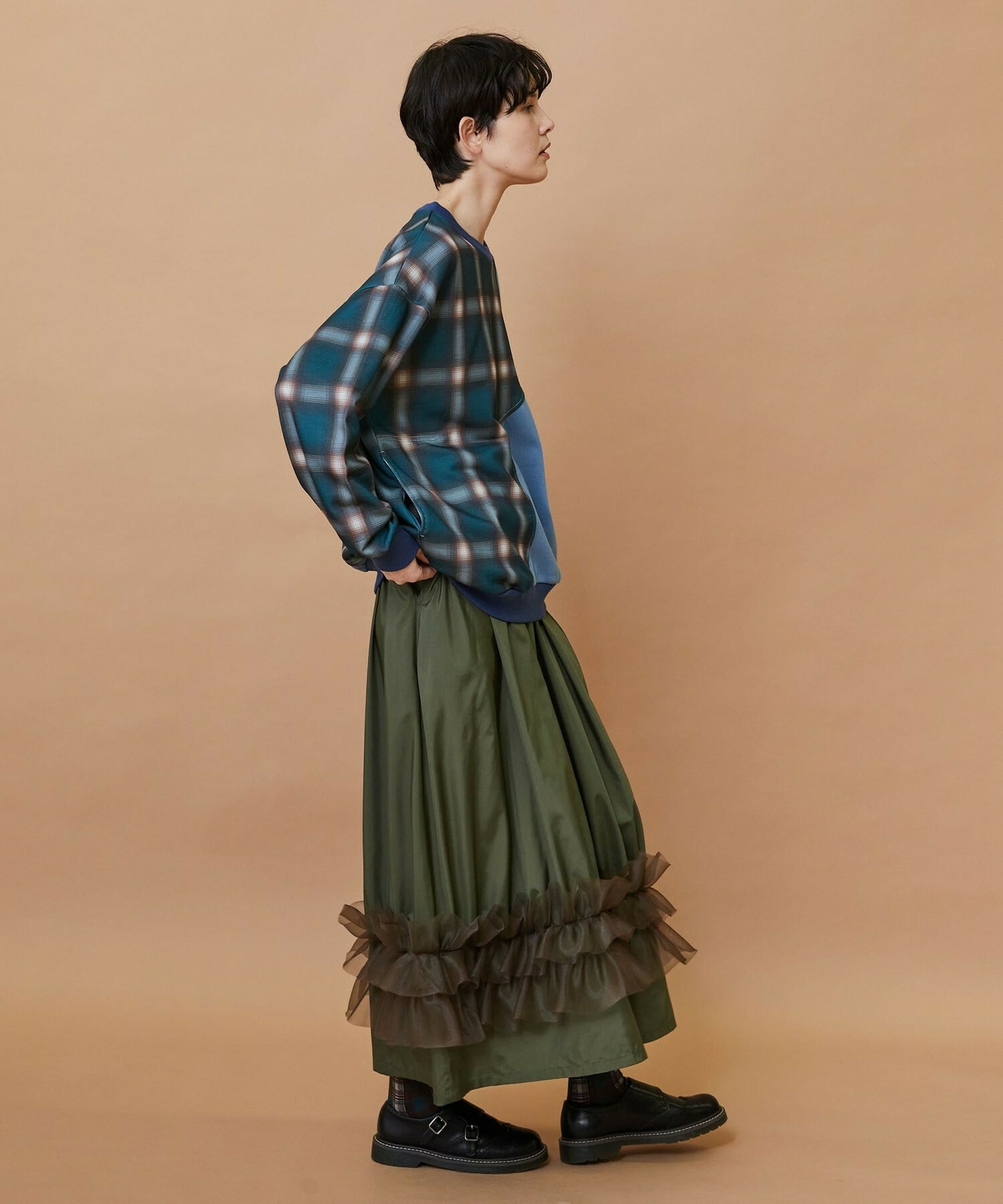 【FRAPBOIS】ハーフオンブレー スウェット 詳細画像 グリーン 16