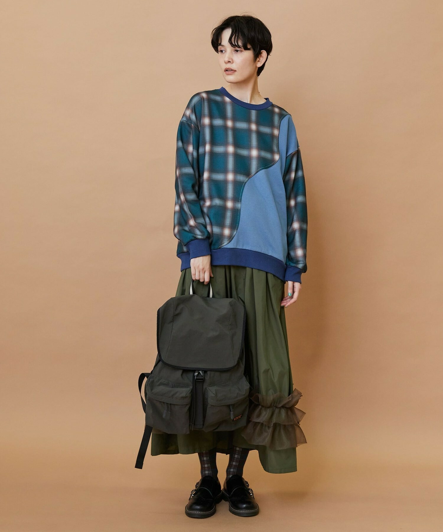 【FRAPBOIS】ハーフオンブレー スウェット 詳細画像 グリーン 17