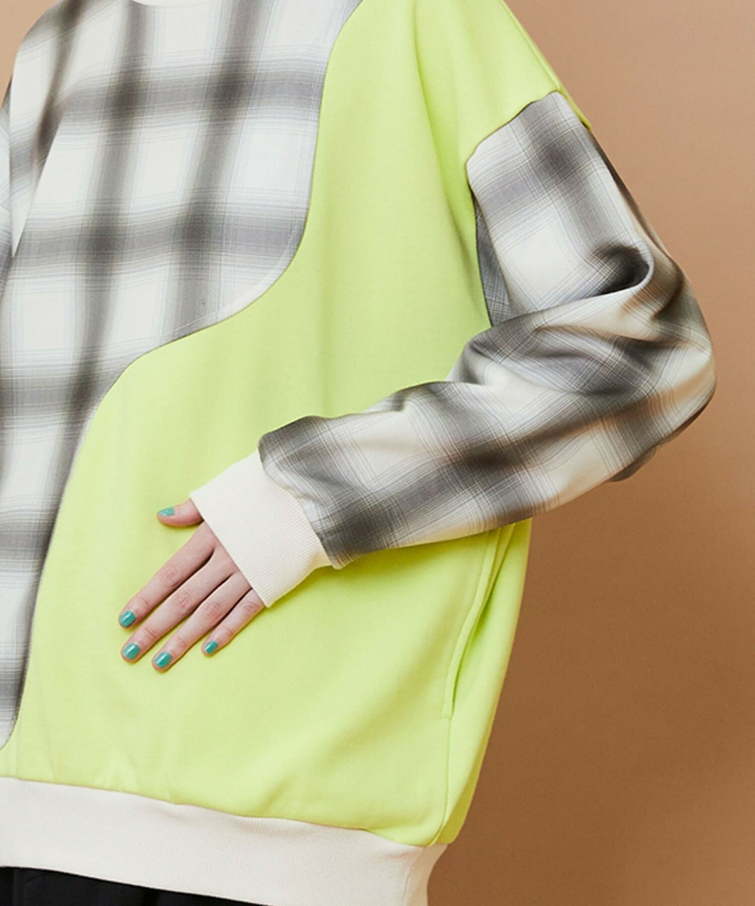 【FRAPBOIS】ハーフオンブレー スウェット 詳細画像 グリーン 3