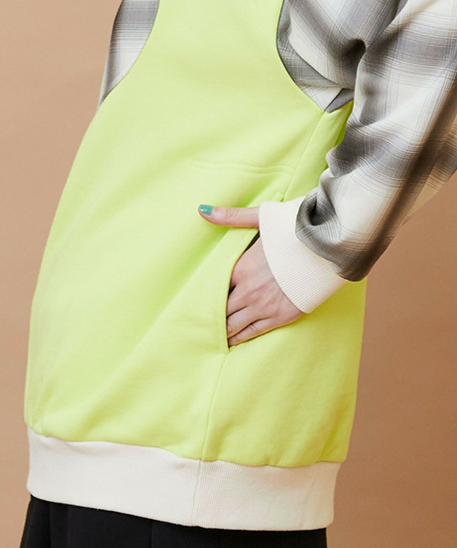 【FRAPBOIS】ハーフオンブレー スウェット 詳細画像 グリーン 4