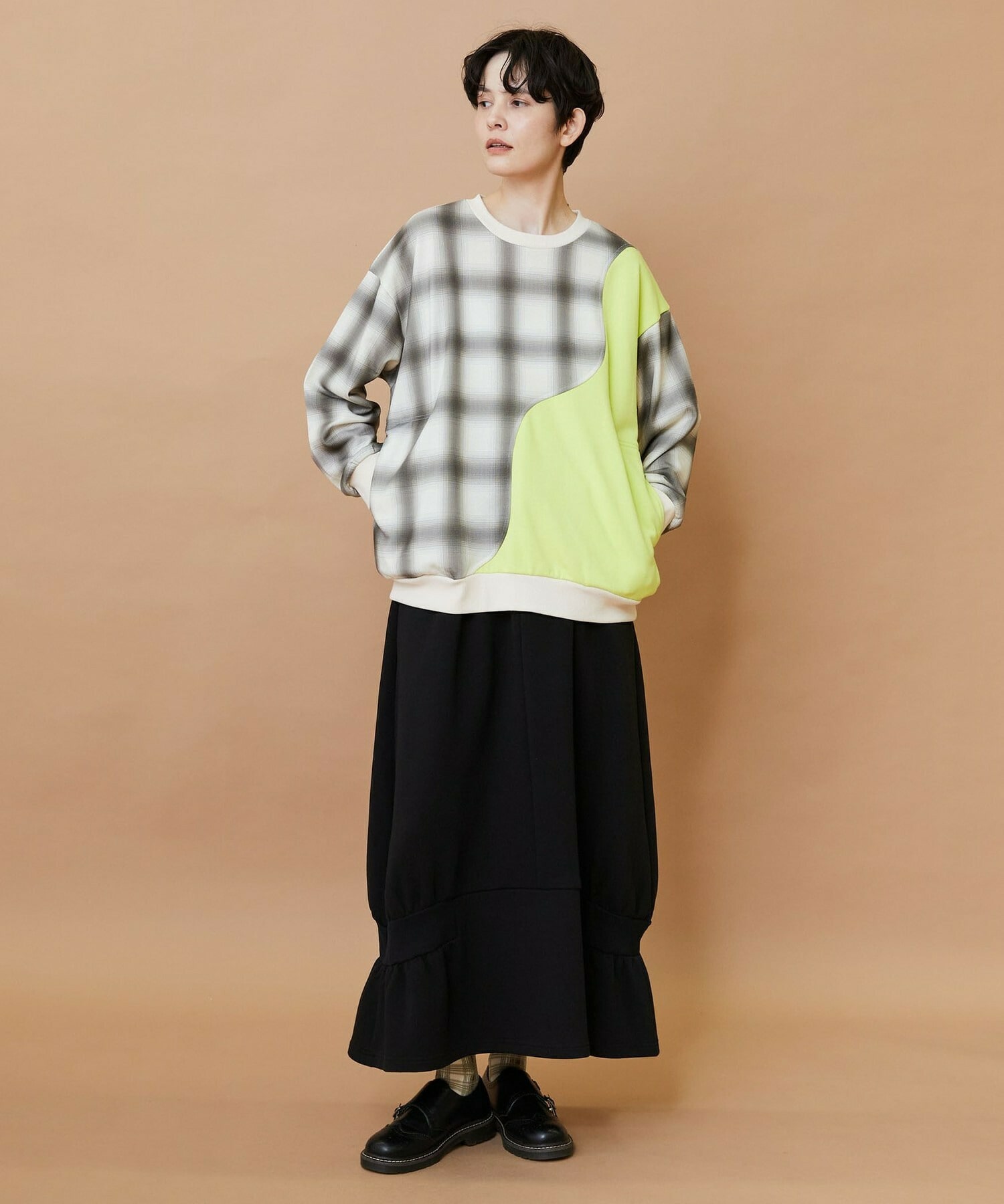 【FRAPBOIS】ハーフオンブレー スウェット 詳細画像 グリーン 5