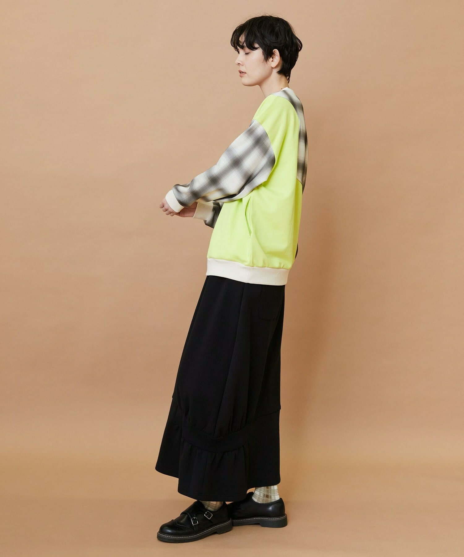 【FRAPBOIS】ハーフオンブレー スウェット 詳細画像 グリーン 7