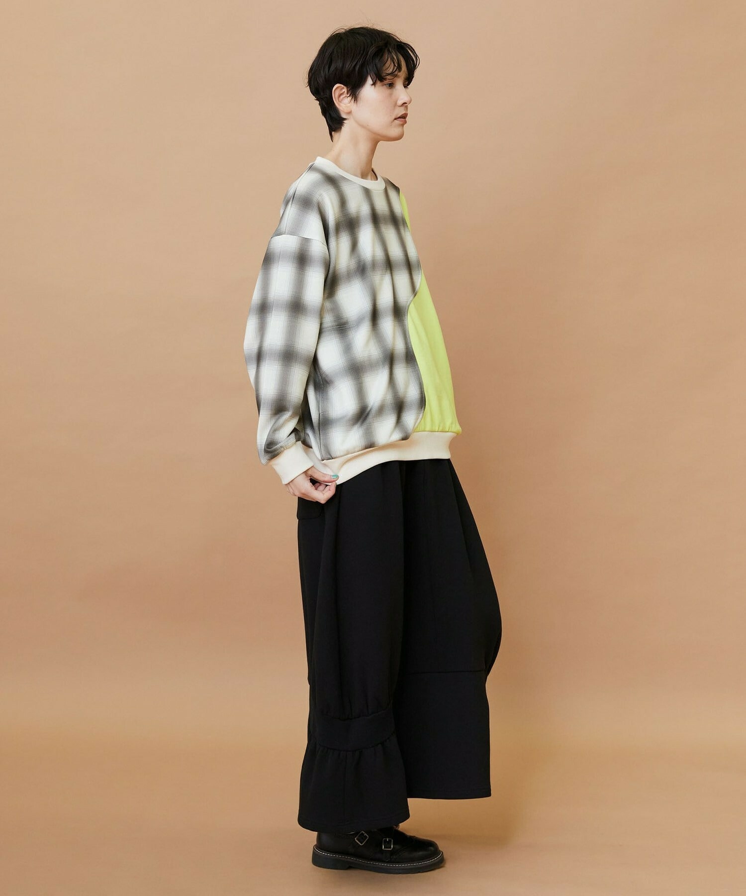 【FRAPBOIS】ハーフオンブレー スウェット 詳細画像 グリーン 9