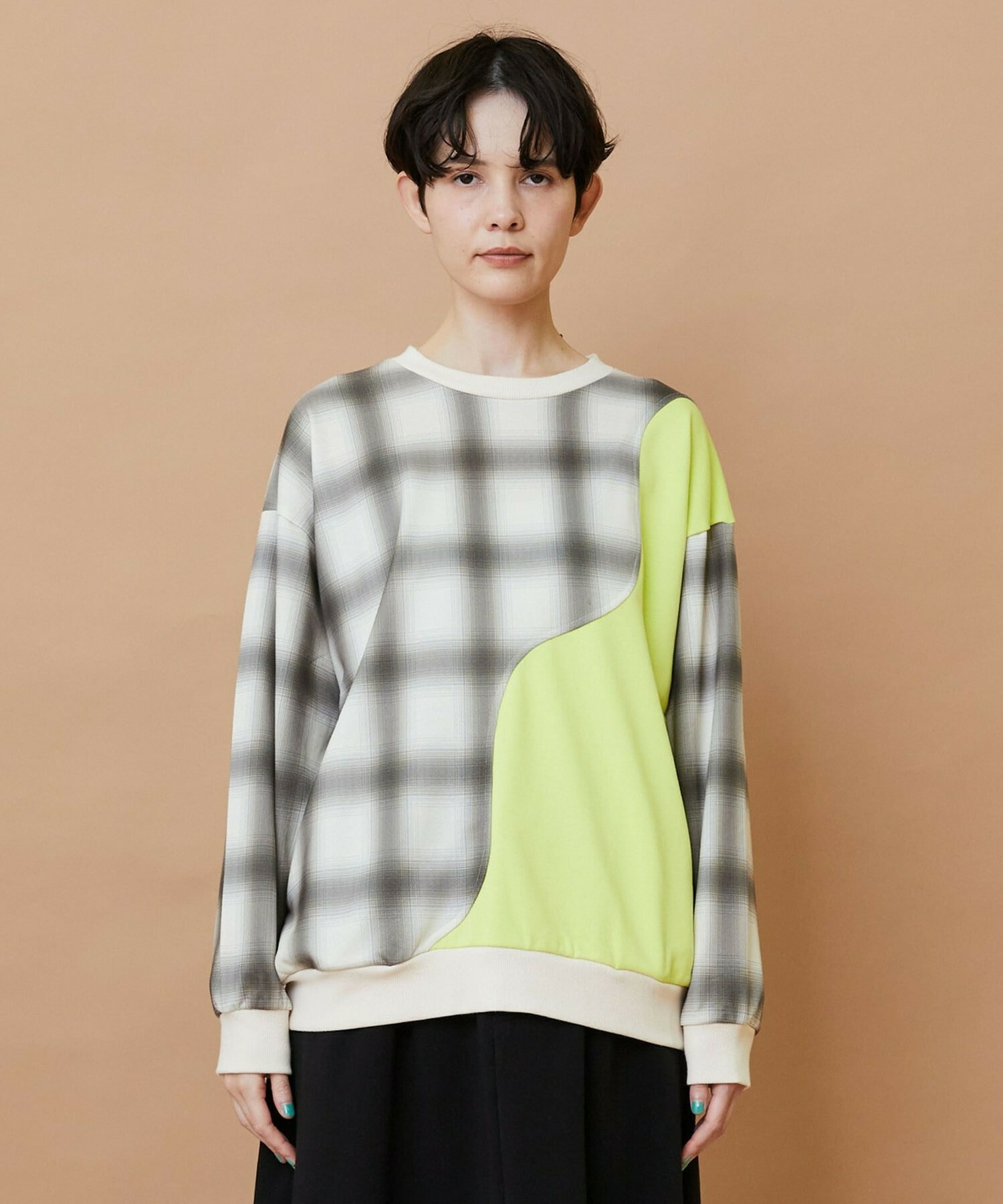 【FRAPBOIS】ハーフオンブレー スウェット 詳細画像 ベージュ 1