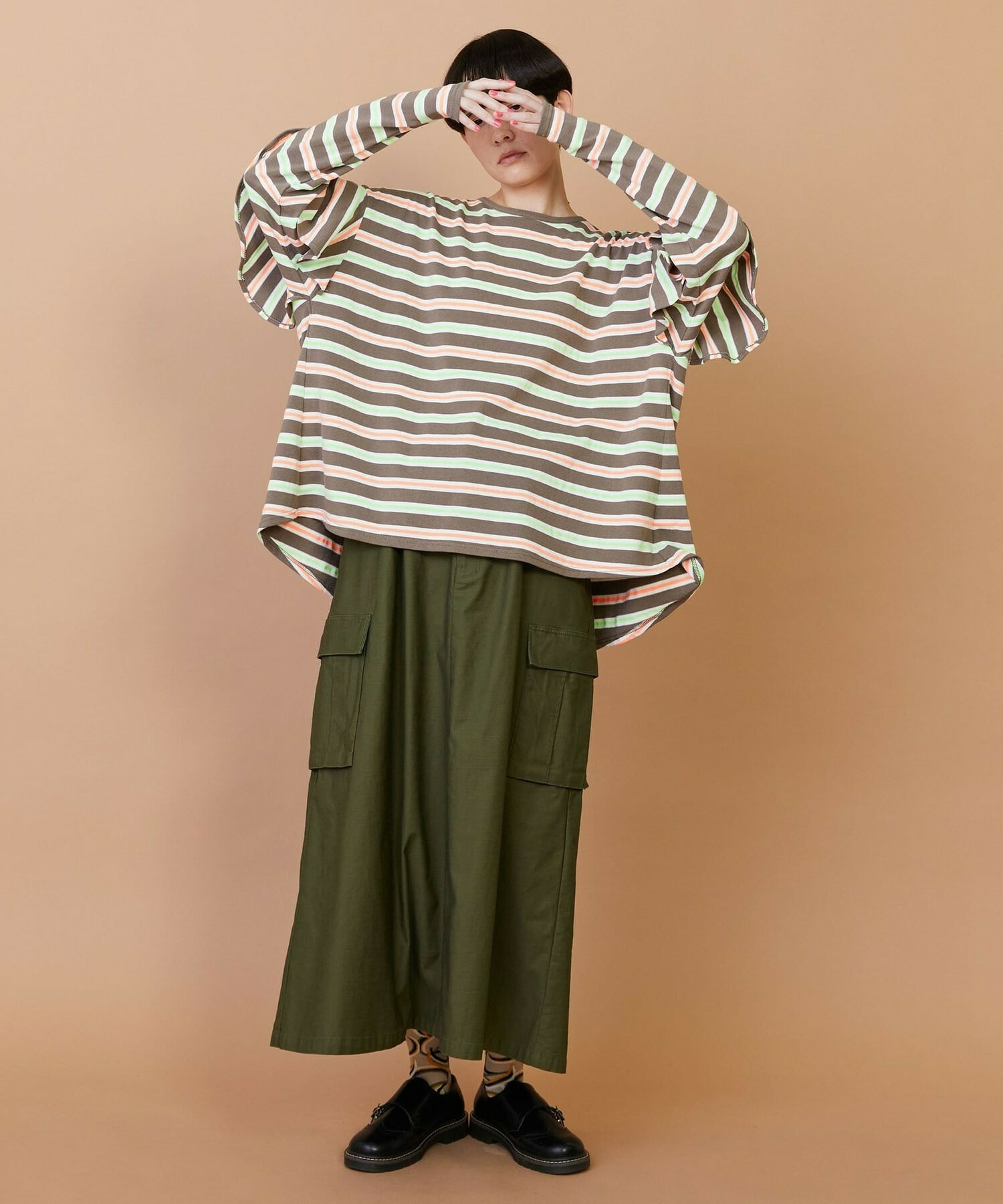 【FRAPBOIS】サーフェスボーダー カットソー 詳細画像 グレイッシュベージュ 14