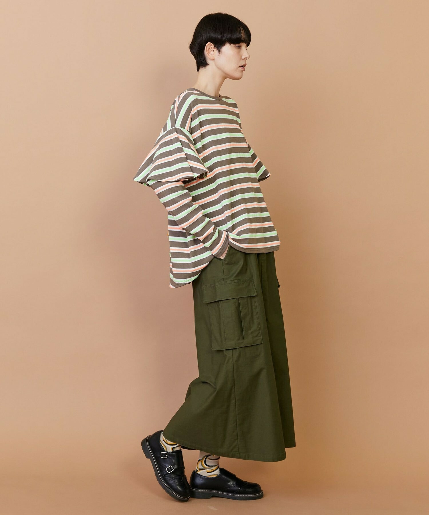 【FRAPBOIS】サーフェスボーダー カットソー 詳細画像 グレイッシュベージュ 17