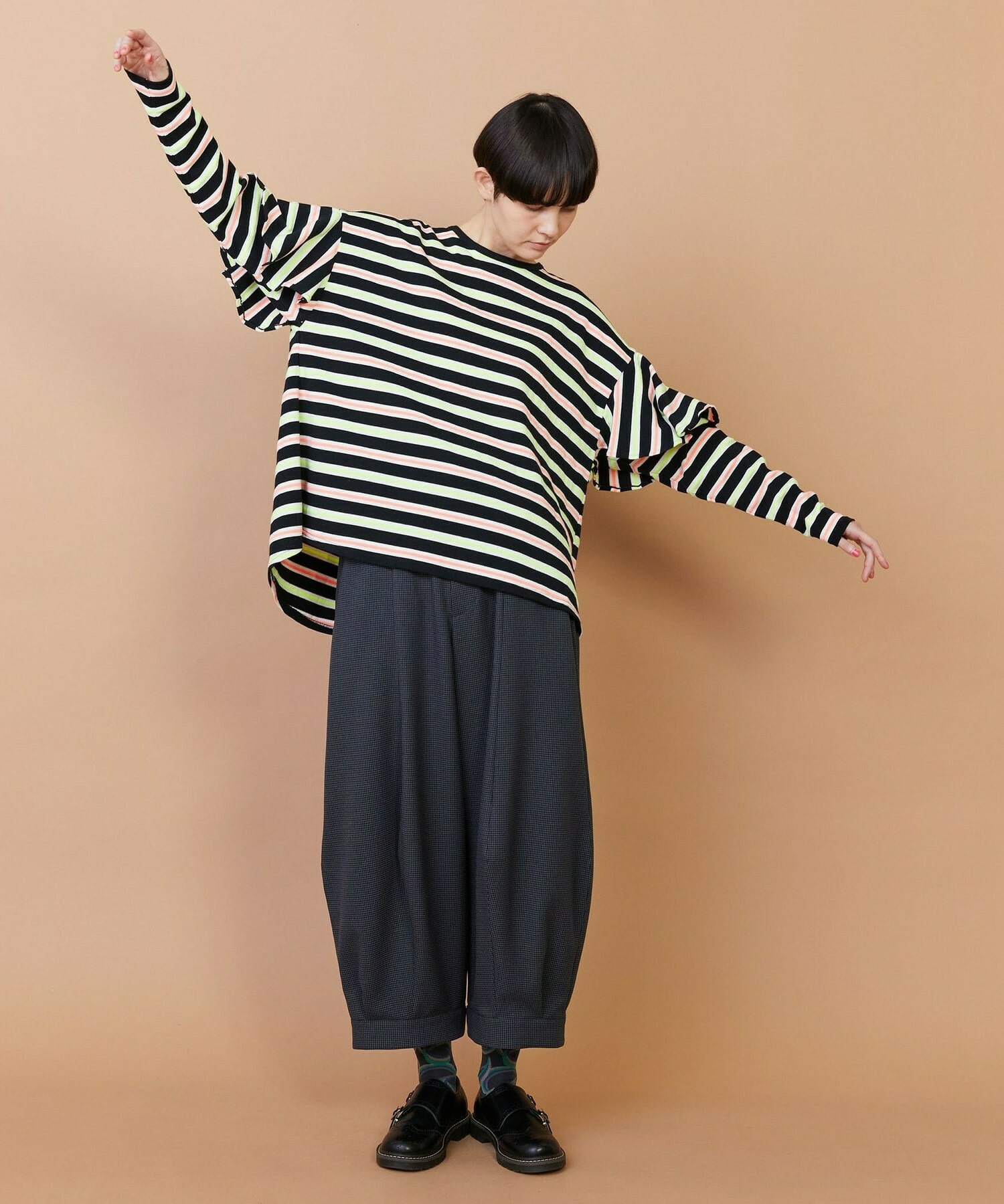 【FRAPBOIS】サーフェスボーダー カットソー 詳細画像 グレイッシュベージュ 7