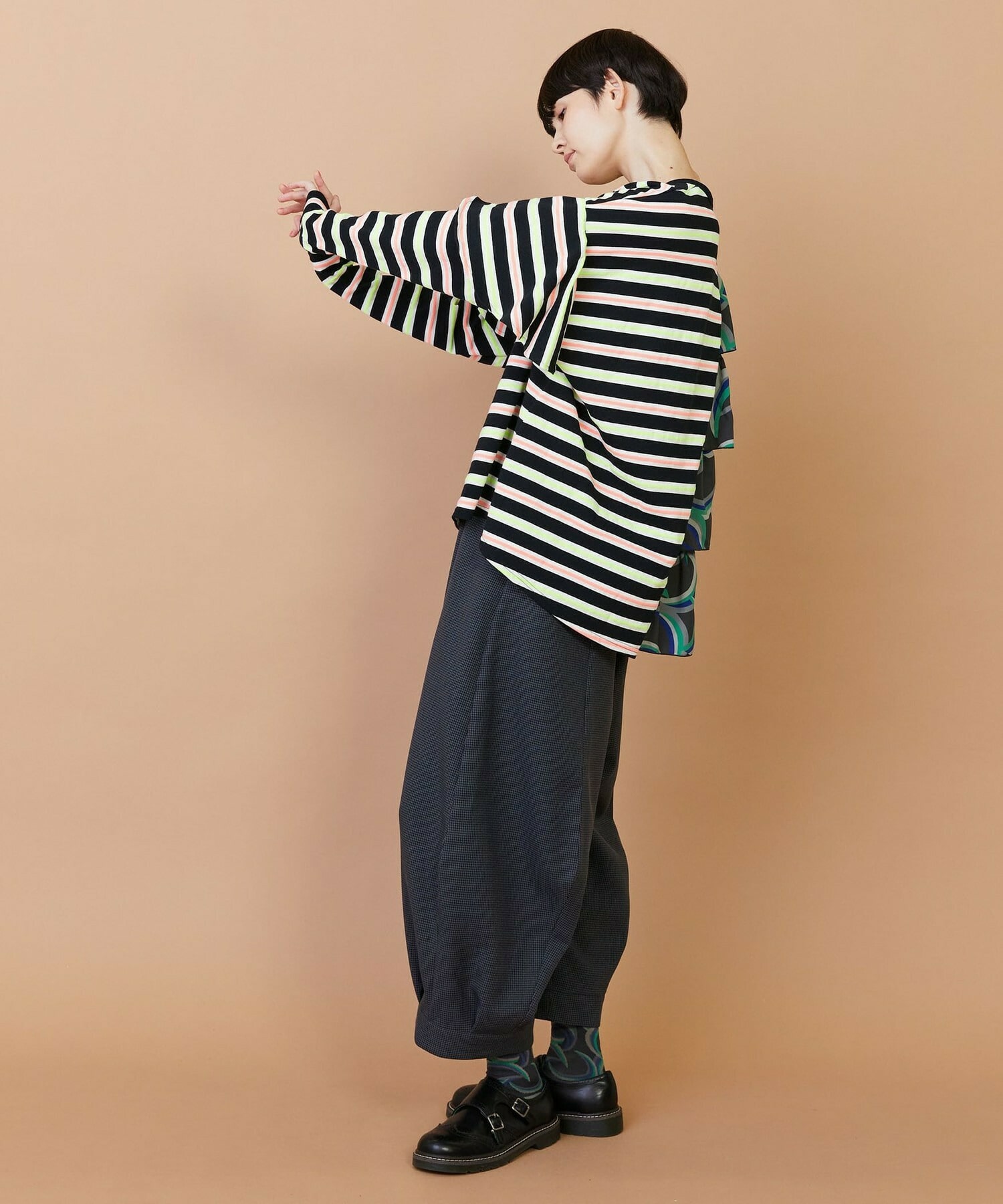 【FRAPBOIS】サーフェスボーダー カットソー 詳細画像 グレイッシュベージュ 8