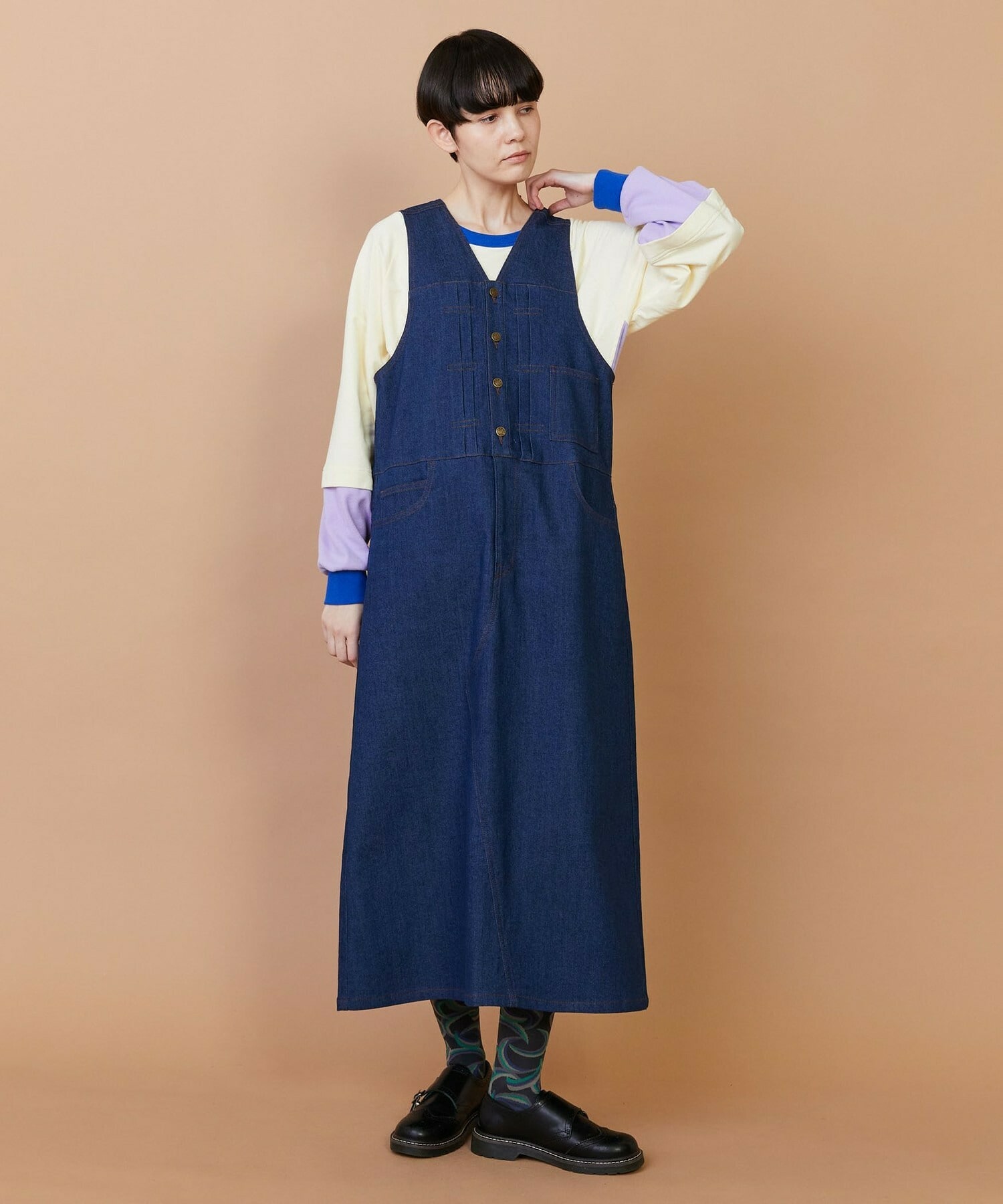 【FRAPBOIS】レイヤーリブ カットソー 詳細画像 ネイビー 10