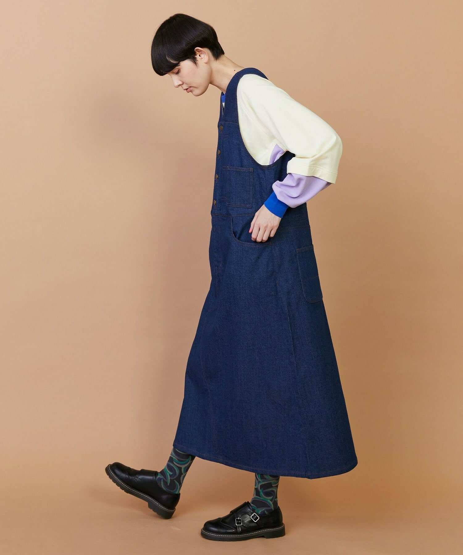 【FRAPBOIS】レイヤーリブ カットソー 詳細画像 ネイビー 11