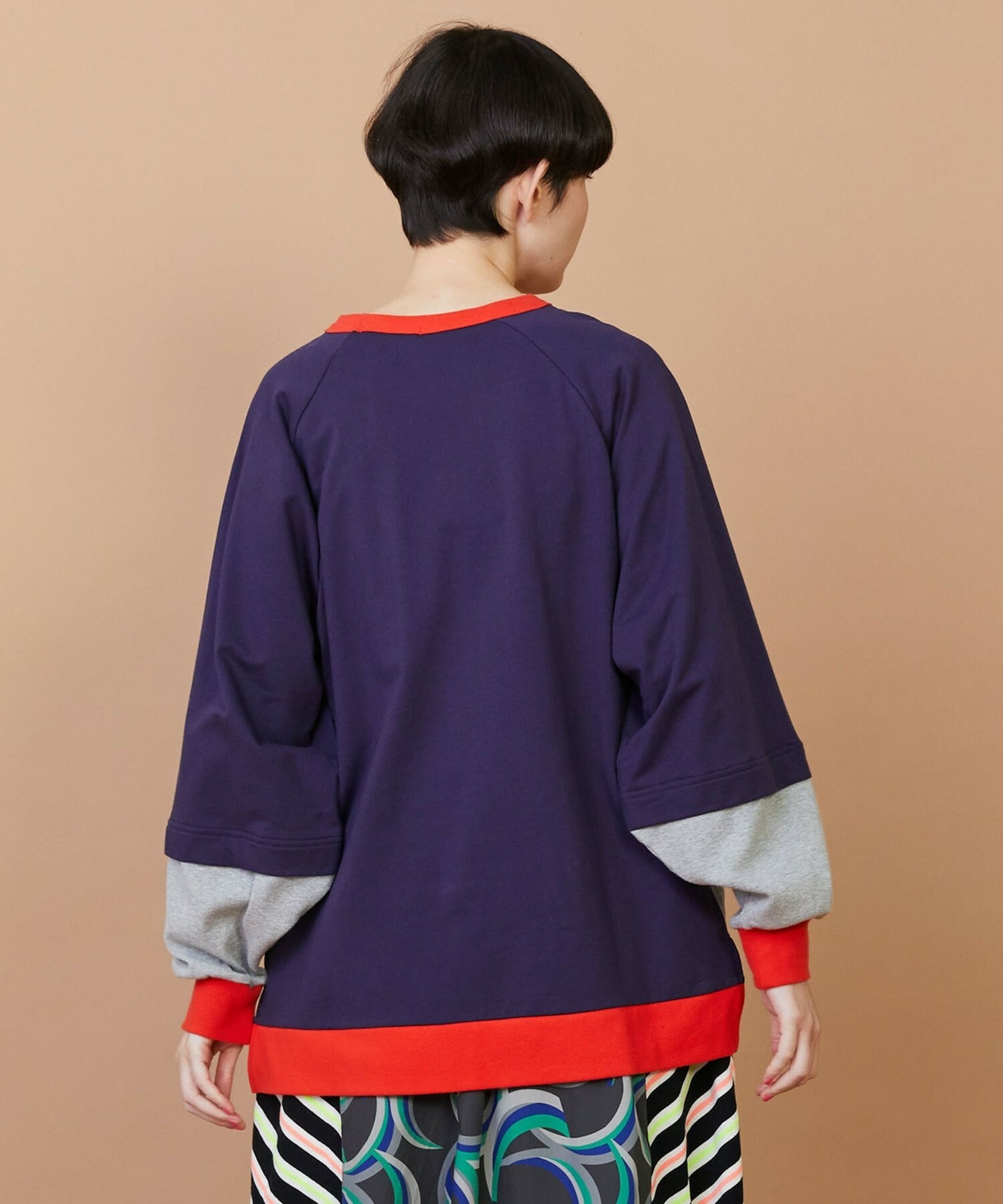 【FRAPBOIS】レイヤーリブ カットソー 詳細画像 ネイビー 13