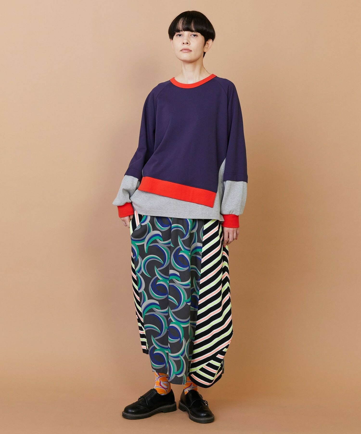 【FRAPBOIS】レイヤーリブ カットソー 詳細画像 ネイビー 15