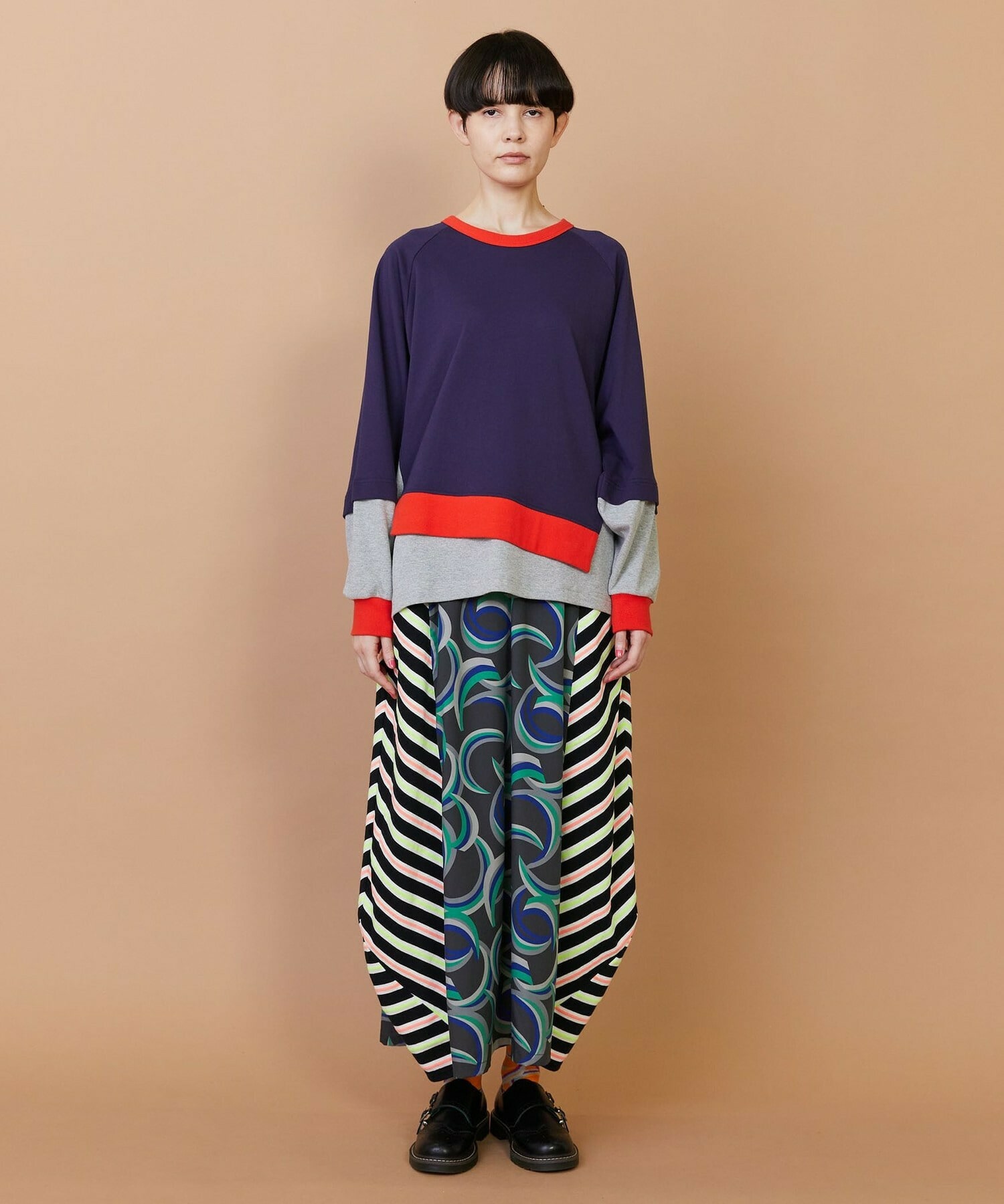 【FRAPBOIS】レイヤーリブ カットソー 詳細画像 ネイビー 17