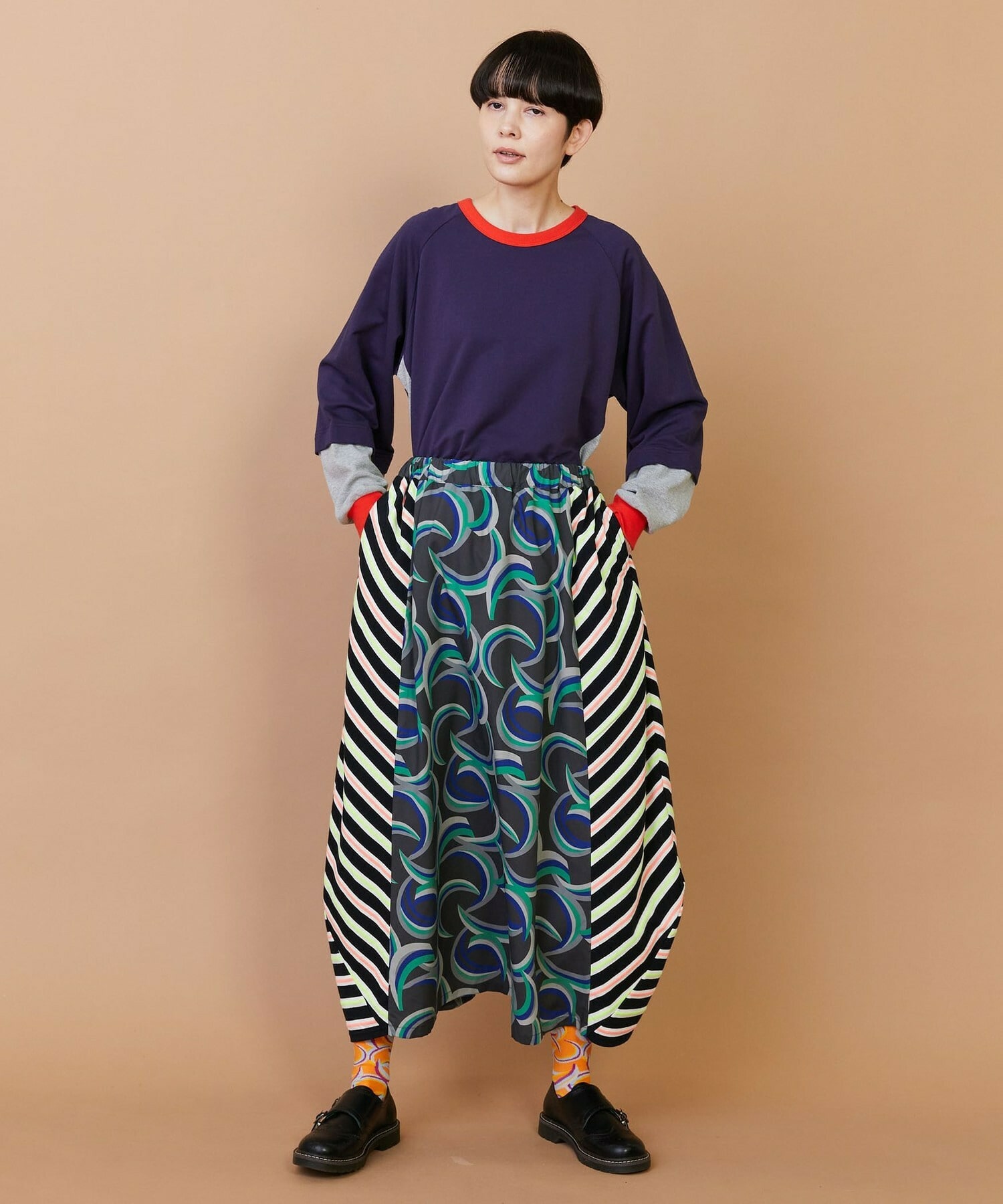 【FRAPBOIS】レイヤーリブ カットソー 詳細画像 ネイビー 18