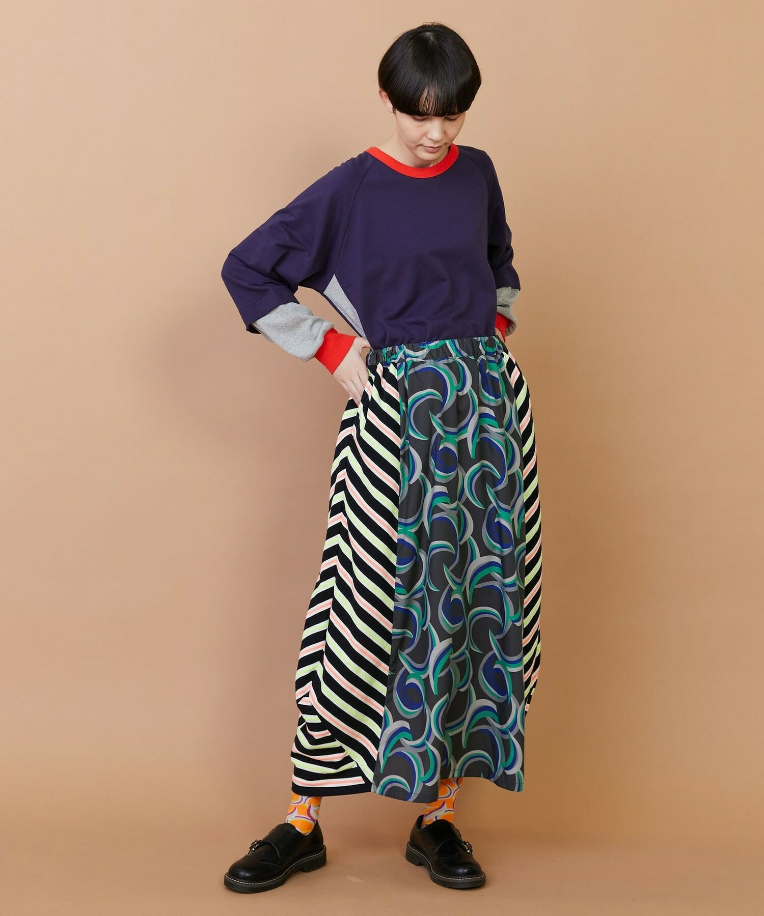 【FRAPBOIS】レイヤーリブ カットソー 詳細画像 ネイビー 19