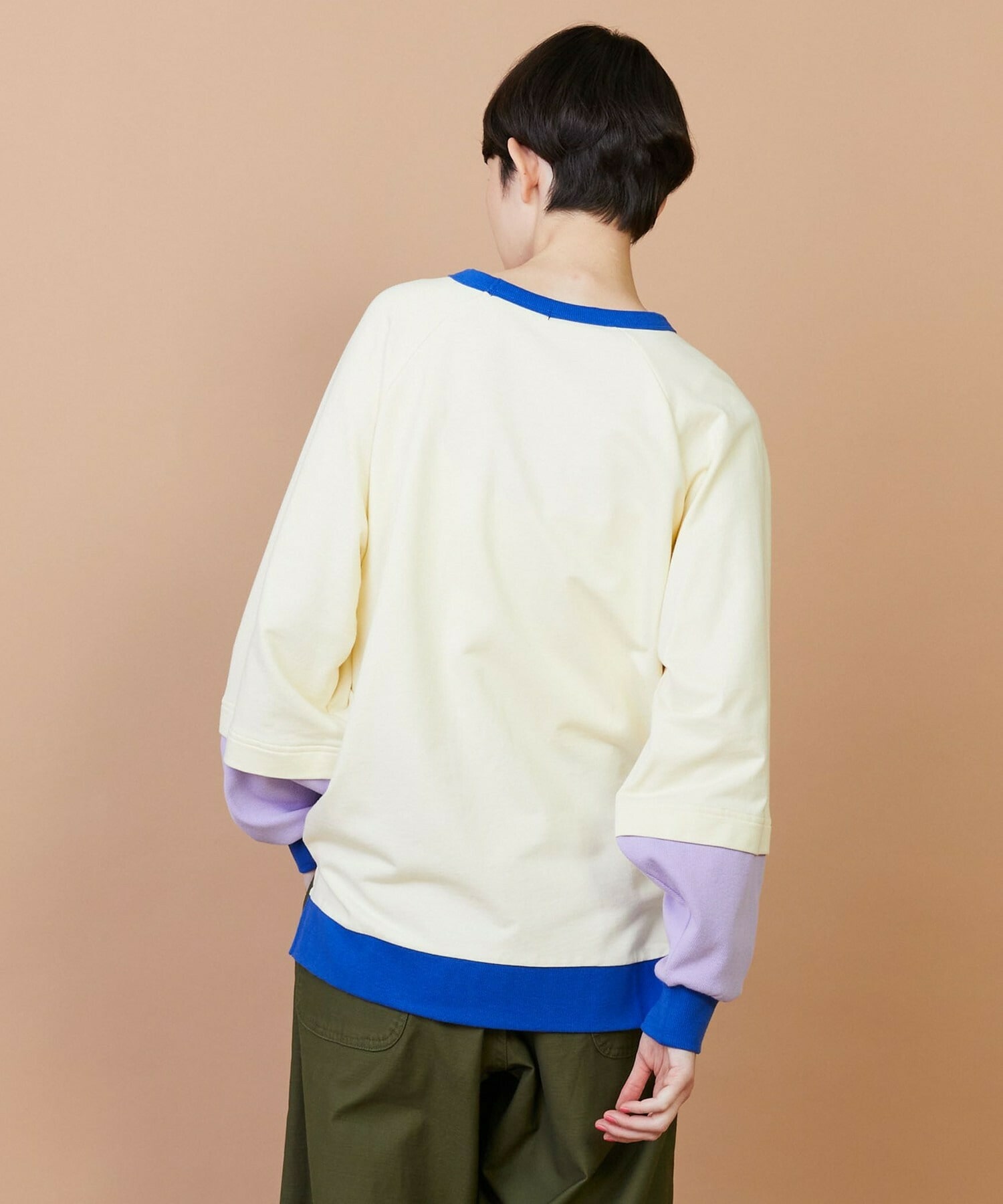 【FRAPBOIS】レイヤーリブ カットソー 詳細画像 ネイビー 2