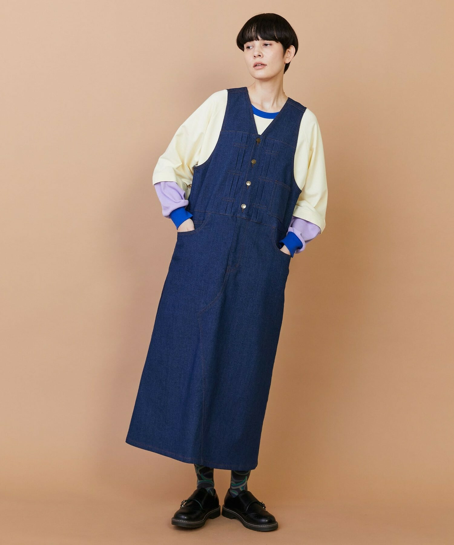 【FRAPBOIS】レイヤーリブ カットソー 詳細画像 ネイビー 9