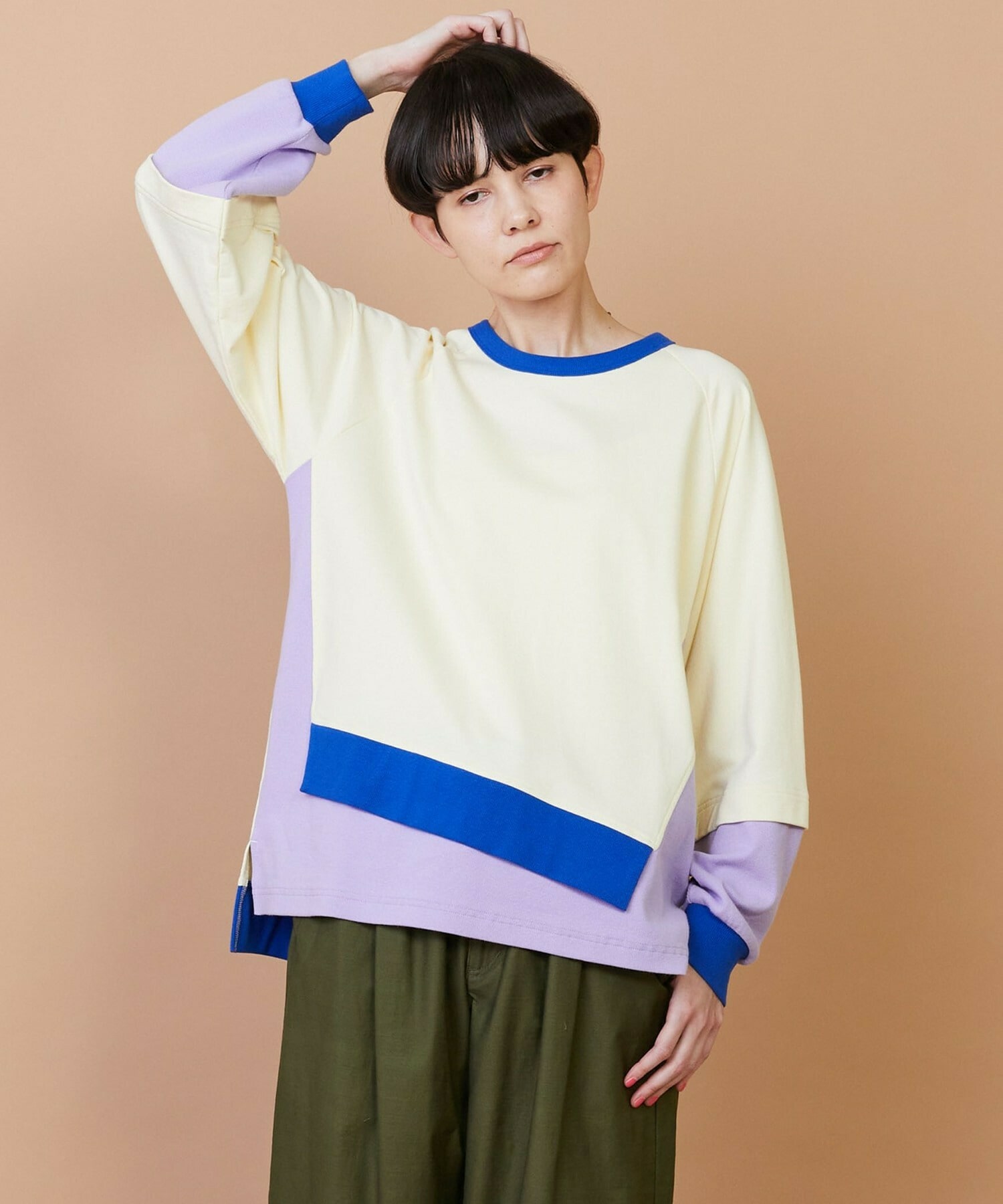 【FRAPBOIS】レイヤーリブ カットソー 詳細画像 アイボリー 1
