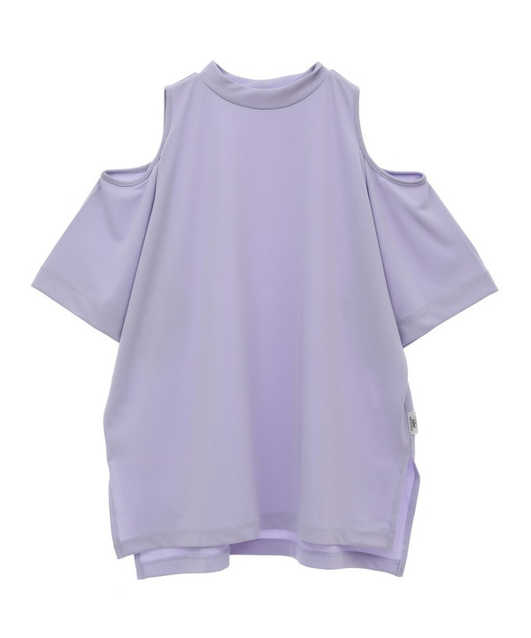 フロウスムースオープンショルダープルオーバー/UVカット・接触冷感・ホットヨガ対応 詳細画像 ラベンダー 2