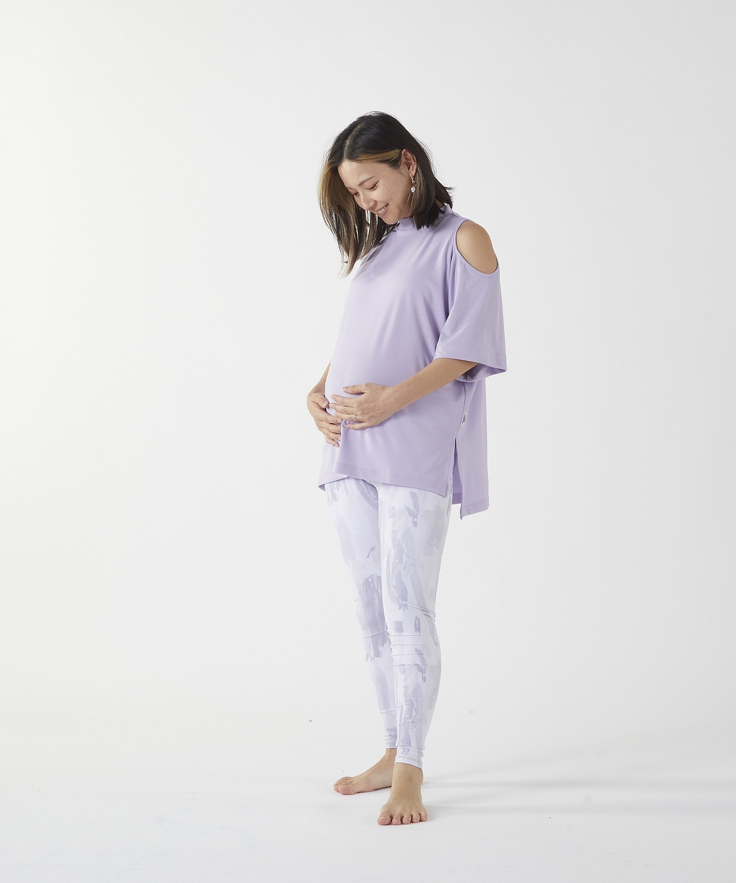 【Julier】フロウスムースオープンショルダープルオーバー/UVカット・接触冷感・ホットヨガ対応 詳細画像 ラベンダー 19