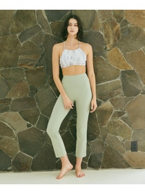 【Julier】ソフトリブフレアレギンス/吸汗速乾・ホットヨガ対応・UVカット 詳細画像 ブラック 3