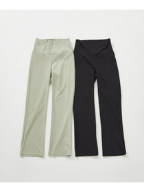 【Julier】ソフトリブフレアレギンス/吸汗速乾・ホットヨガ対応・UVカット 詳細画像 ブラック 9