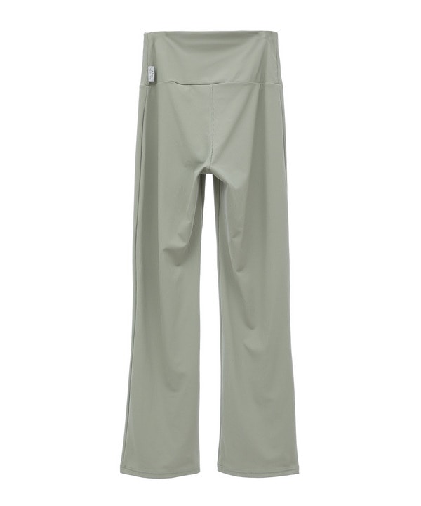 ソフトリブフレアレギンス/吸汗速乾・ホットヨガ対応・UVカット 詳細画像 ライトグリーン 3