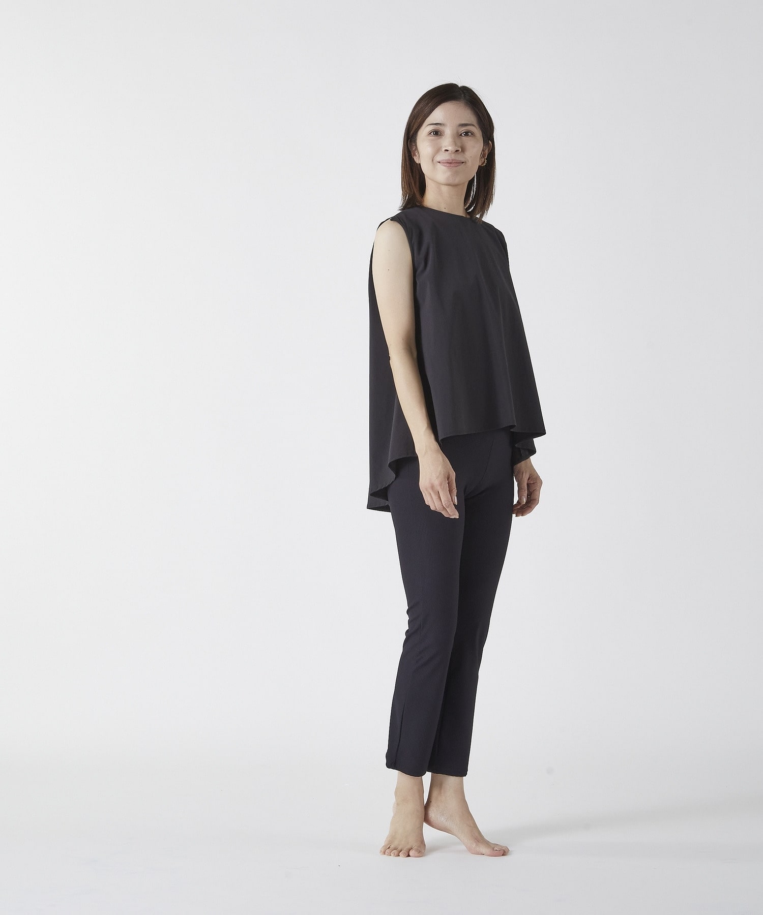 【Julier】ソフトリブフレアレギンス/吸汗速乾・ホットヨガ対応・UVカット 詳細画像 ブラック 7