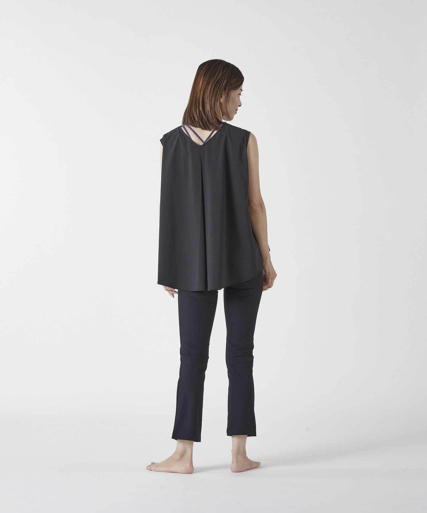 【Julier】ソフトリブフレアレギンス/吸汗速乾・ホットヨガ対応・UVカット 詳細画像 ブラック 8