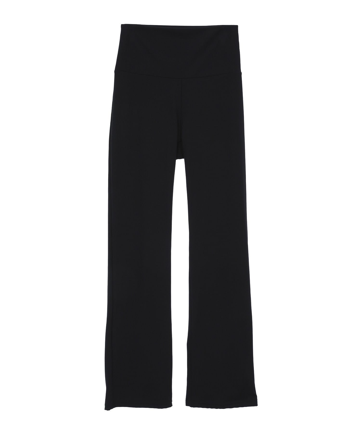 【Julier】ソフトリブフレアレギンス/吸汗速乾・ホットヨガ対応・UVカット 詳細画像 ブラック 2